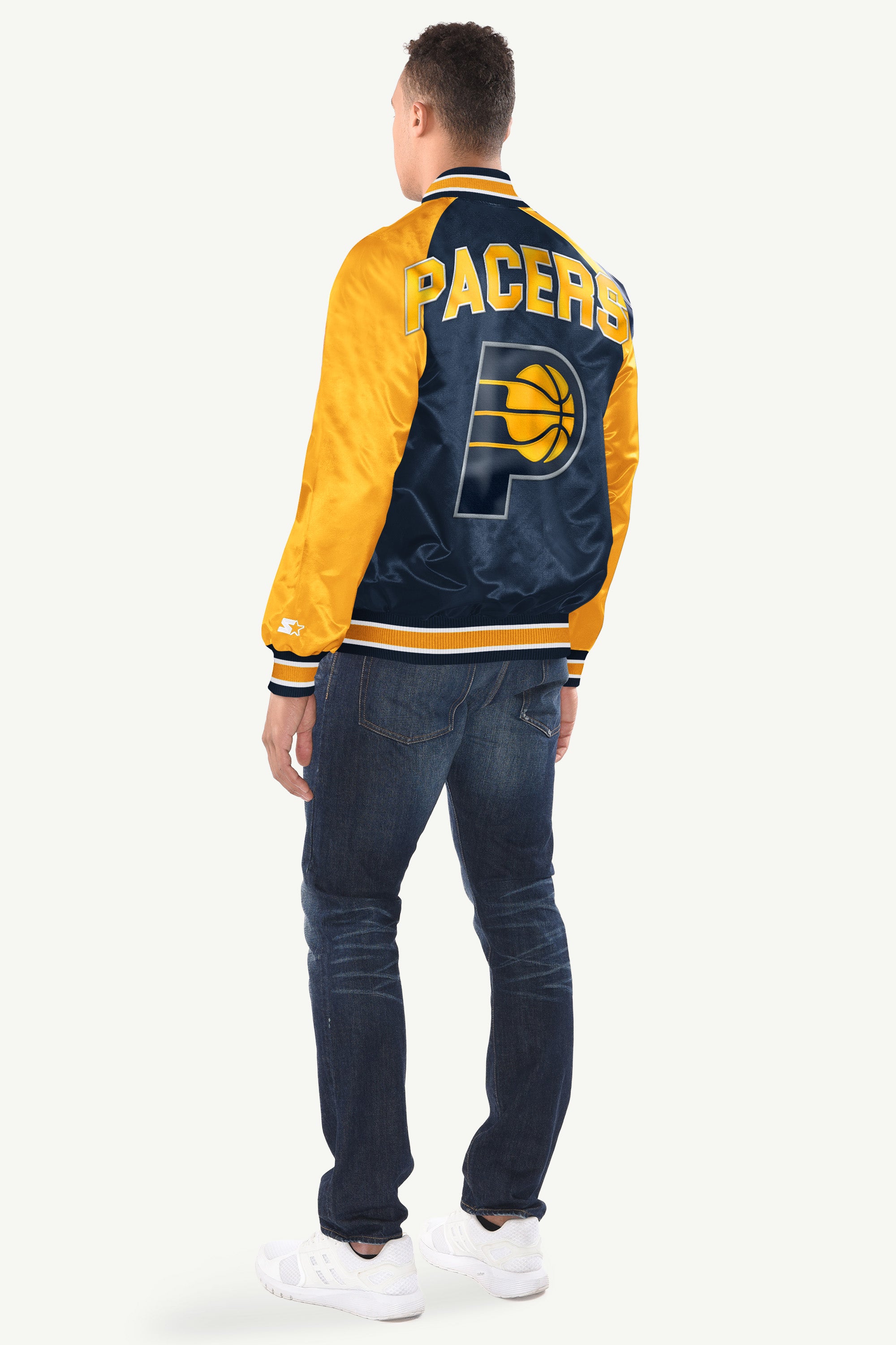 MENS INDIANA PACERS INDUCTEE SATIN VARSITY JACKET View 2 | NBA MENS INDIANA PACERS INDUCTEE SATIN VARSITY JACKET View 2 | NBA