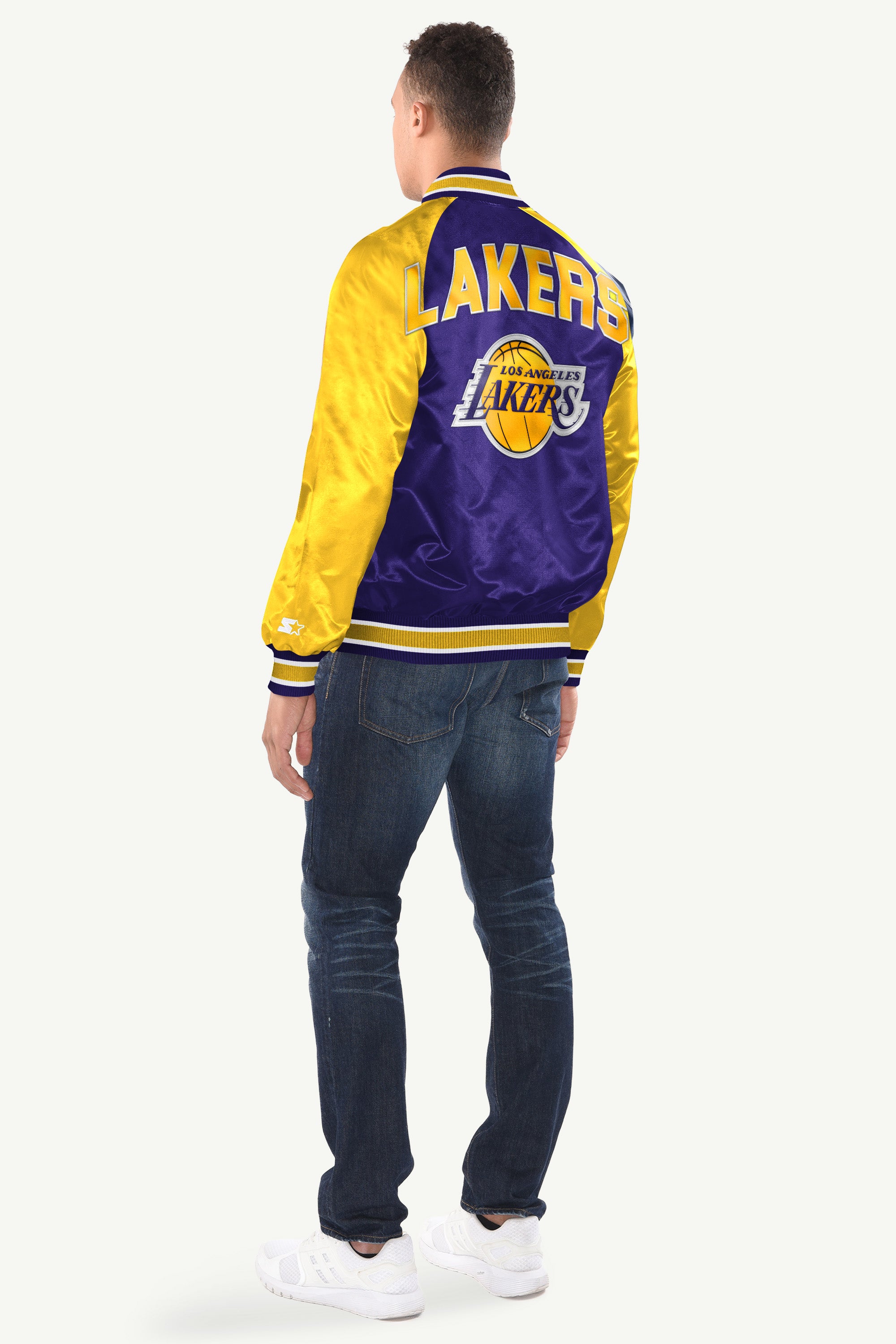 MENS LOS ANGELES LAKERS INDUCTEE SATIN VARSITY JACKET View 2 | NBA MENS LOS ANGELES LAKERS INDUCTEE SATIN VARSITY JACKET View 2 | NBA