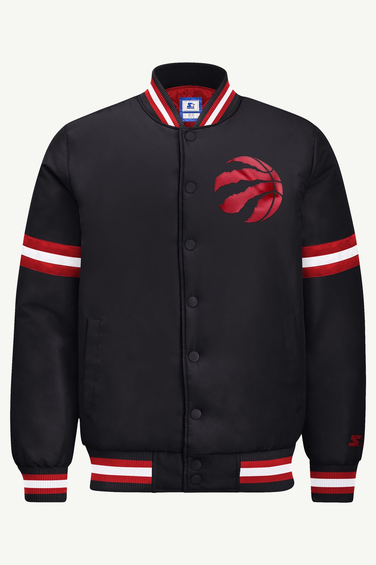 MENS TORONTO RAPTORS COURTSIDE SATIN VARSITY JACKET View 2 MENS TORONTO RAPTORS COURTSIDE SATIN VARSITY JACKET View 2