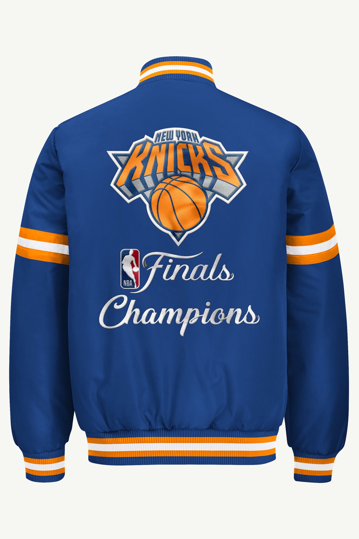 MENS NEW YORK KNICKS COURTSIDE SATIN VARSITY JACKET View 3 MENS NEW YORK KNICKS COURTSIDE SATIN VARSITY JACKET View 3