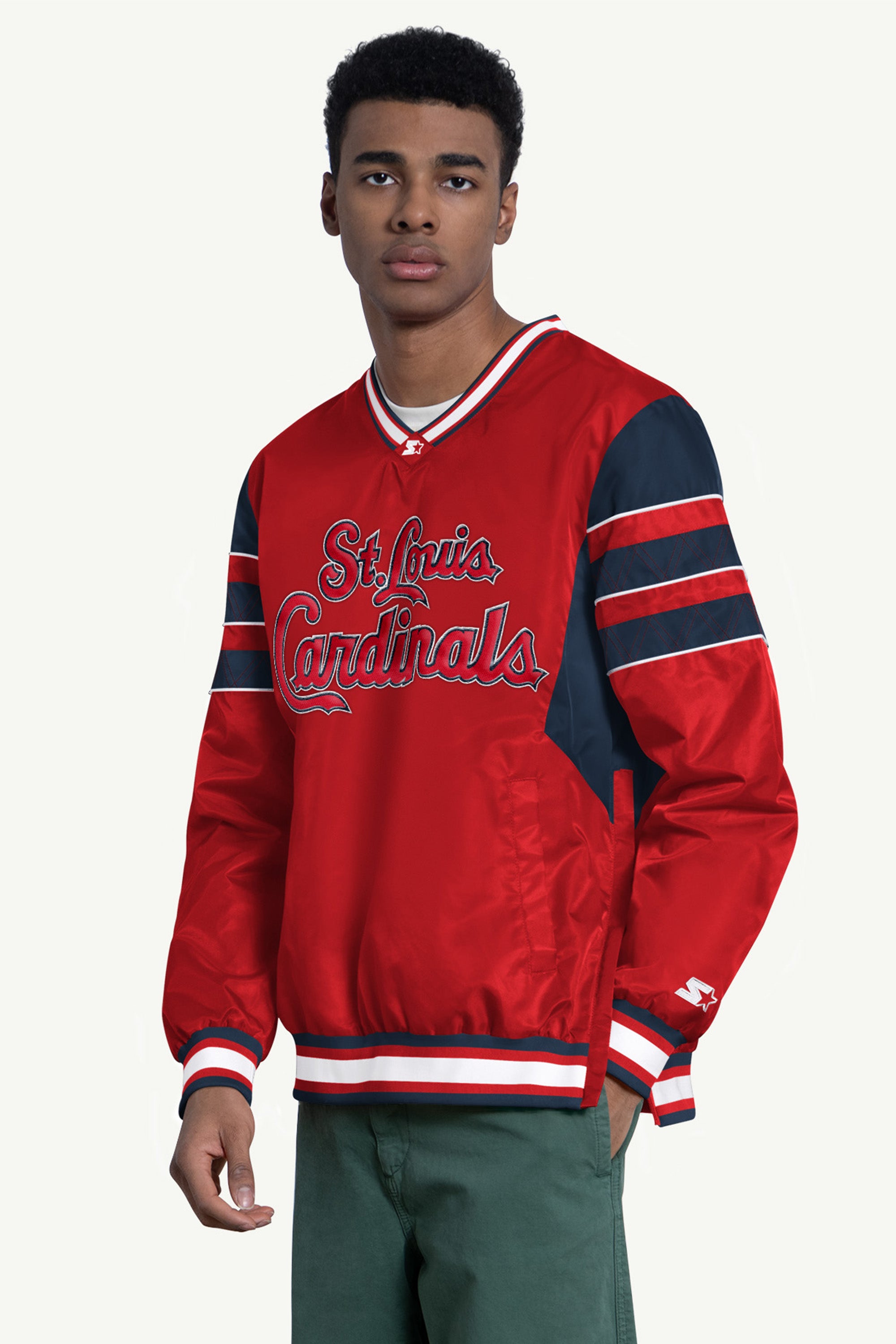 MENS ST LOUIS CARDINALS ENFORCER V-NECK PULLOVER JACKET View 1 | Men's Jackets MENS ST LOUIS CARDINALS ENFORCER V-NECK PULLOVER JACKET View 1 | Men's Jackets