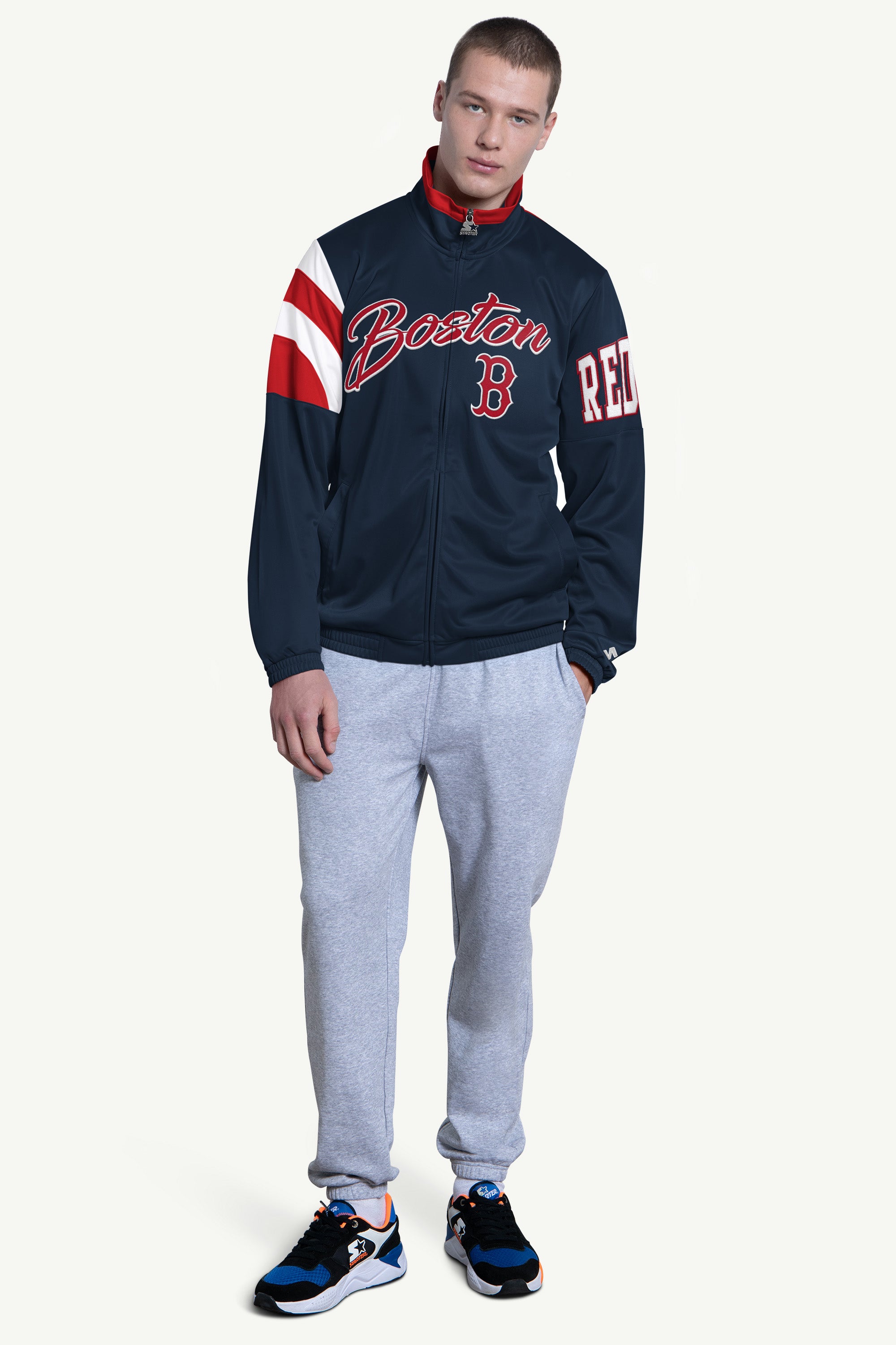 MENS BOSTON RED SOX HERITAGE TRACK JACKET View 3 | Boston Red Sox MENS BOSTON RED SOX HERITAGE TRACK JACKET View 3 | Boston Red Sox