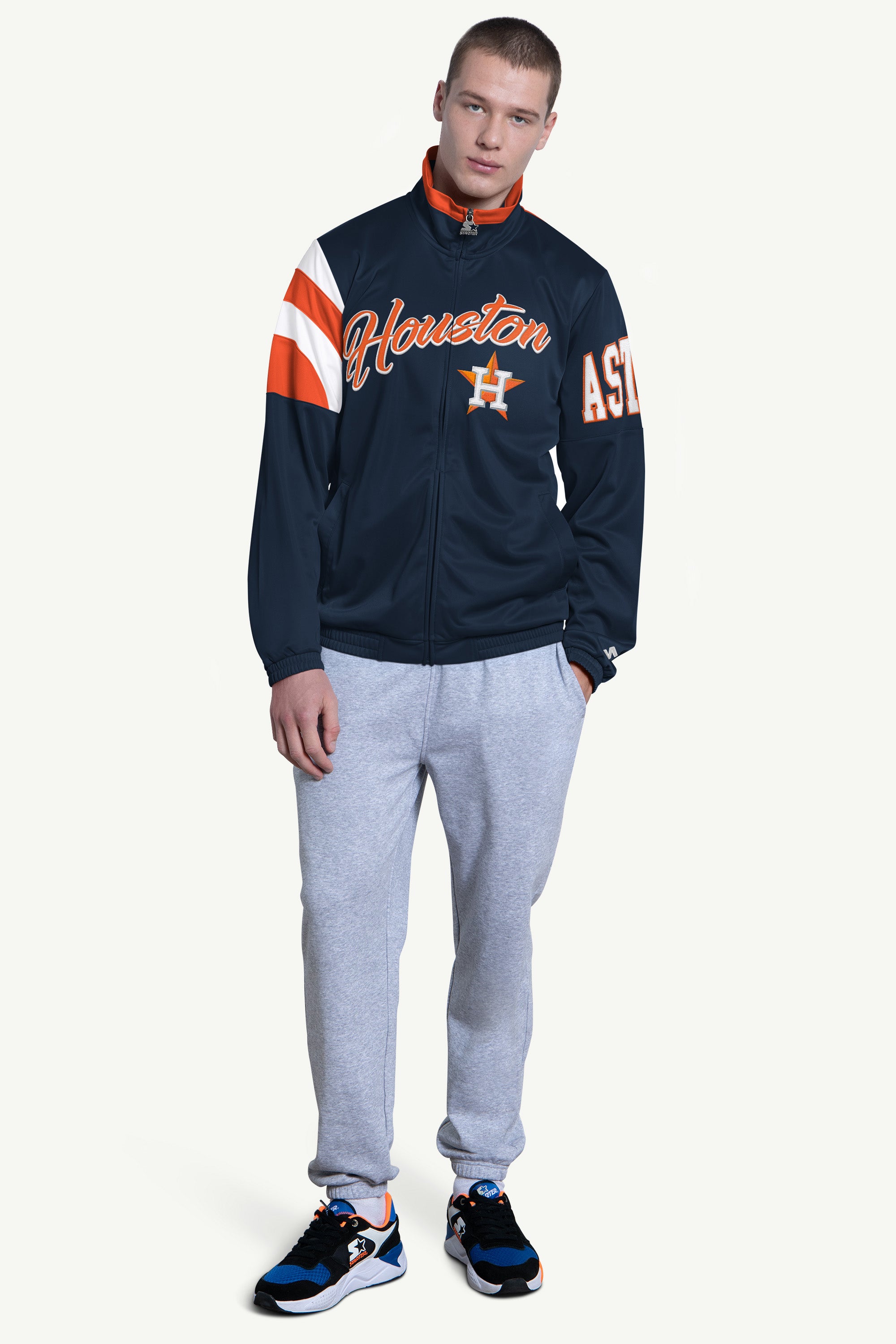 MENS HOUSTON ASTROS HERITAGE TRACK JACKET View 3 MENS HOUSTON ASTROS HERITAGE TRACK JACKET View 3