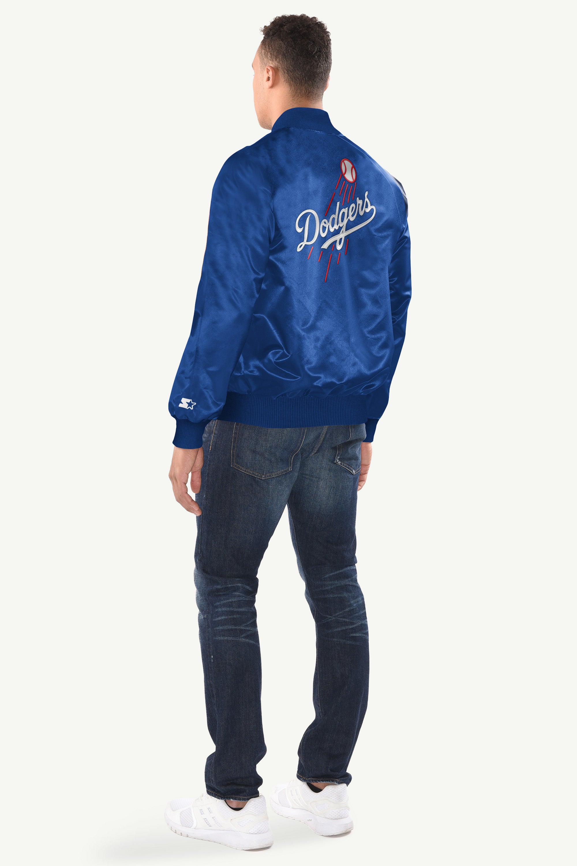 Mens Los Angeles Dodgers Inductee Satin Varsity Jacket | MLB | Starter
