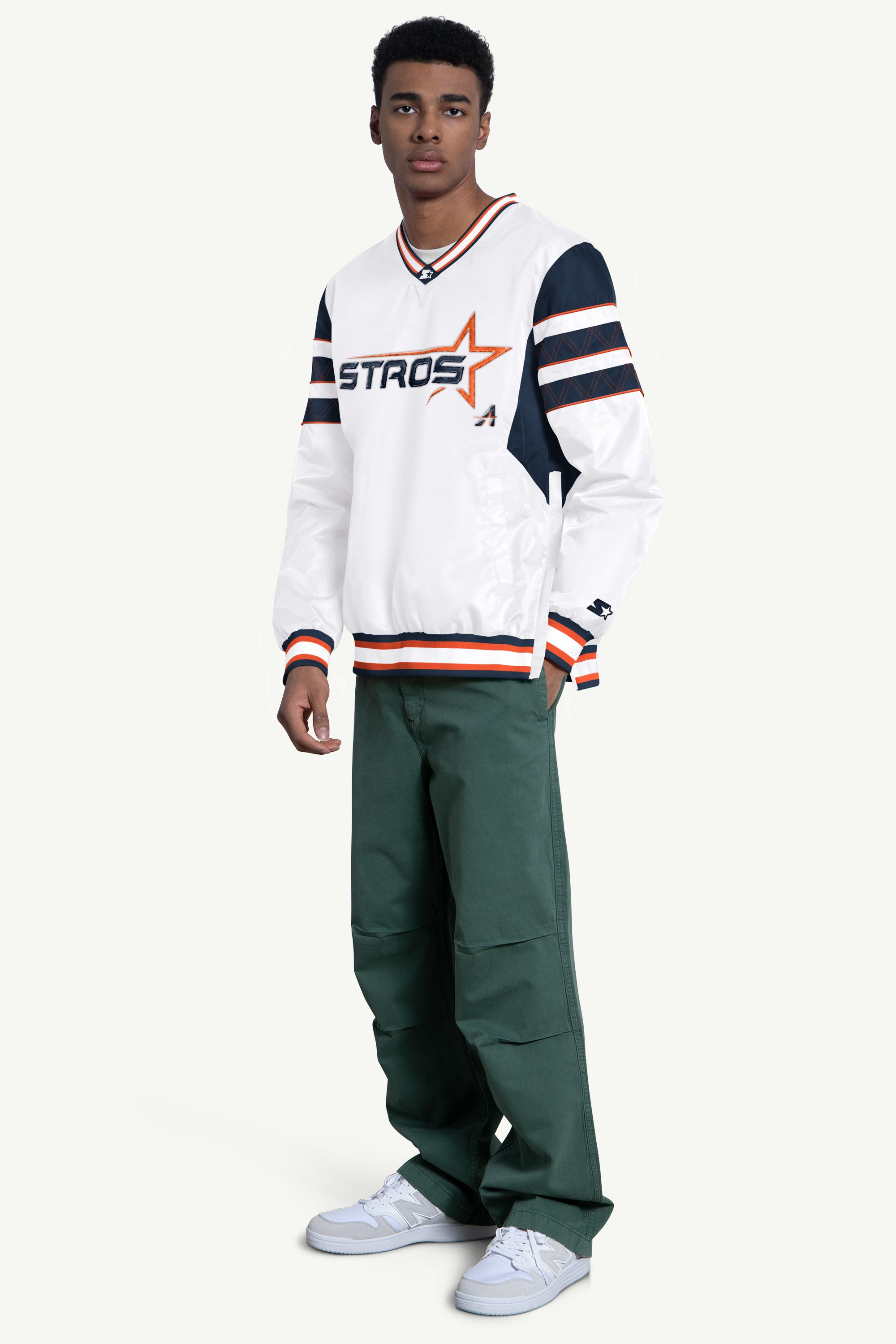 MENS HOUSTON ASTROS ENFORCER V-NECK PULLOVER JACKET View 3 MENS HOUSTON ASTROS ENFORCER V-NECK PULLOVER JACKET View 3