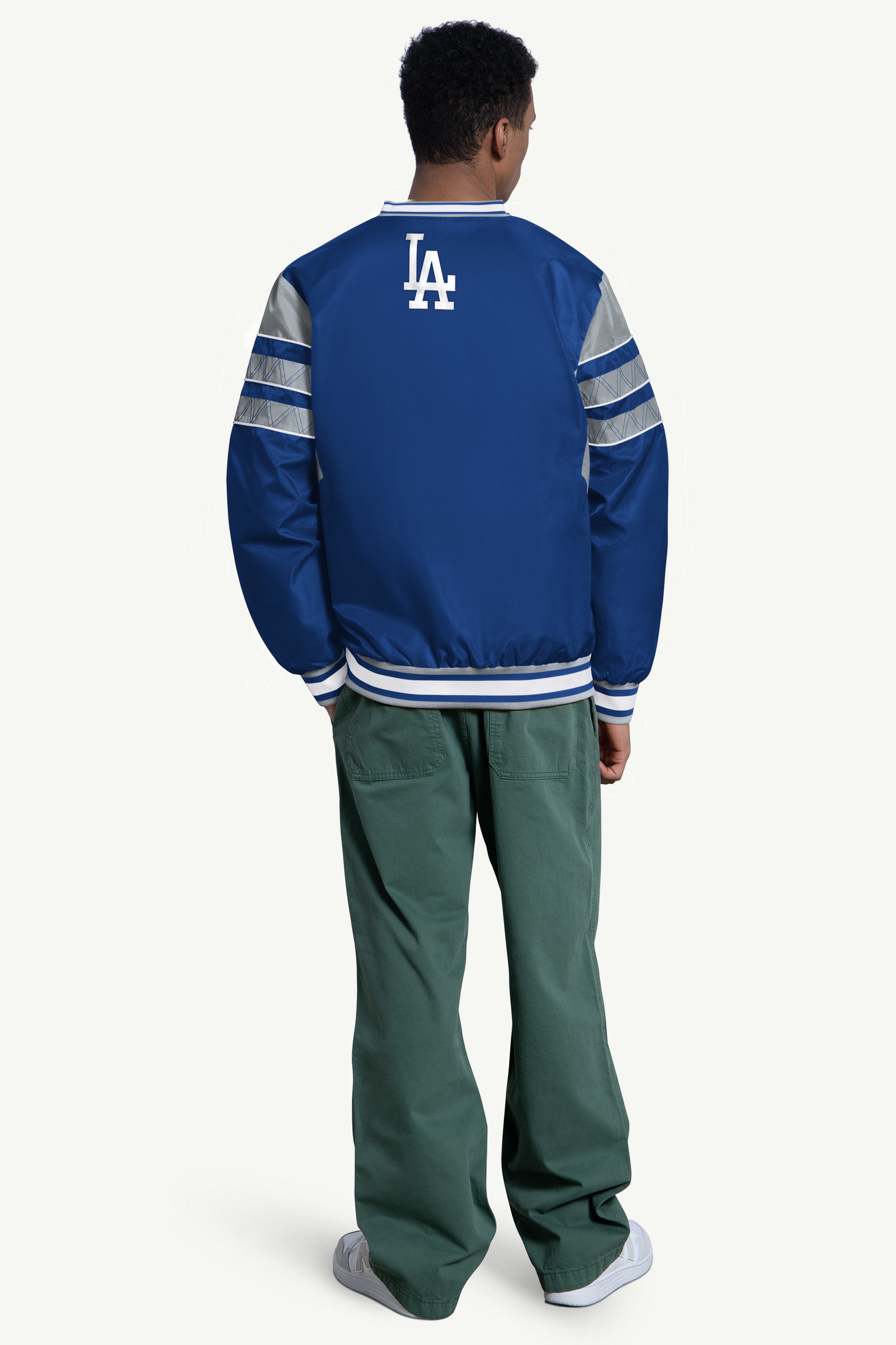 MENS LOS ANGELES DODGERS ENFORCER V-NECK PULLOVER JACKET View 2 | MLB MENS LOS ANGELES DODGERS ENFORCER V-NECK PULLOVER JACKET View 2 | MLB