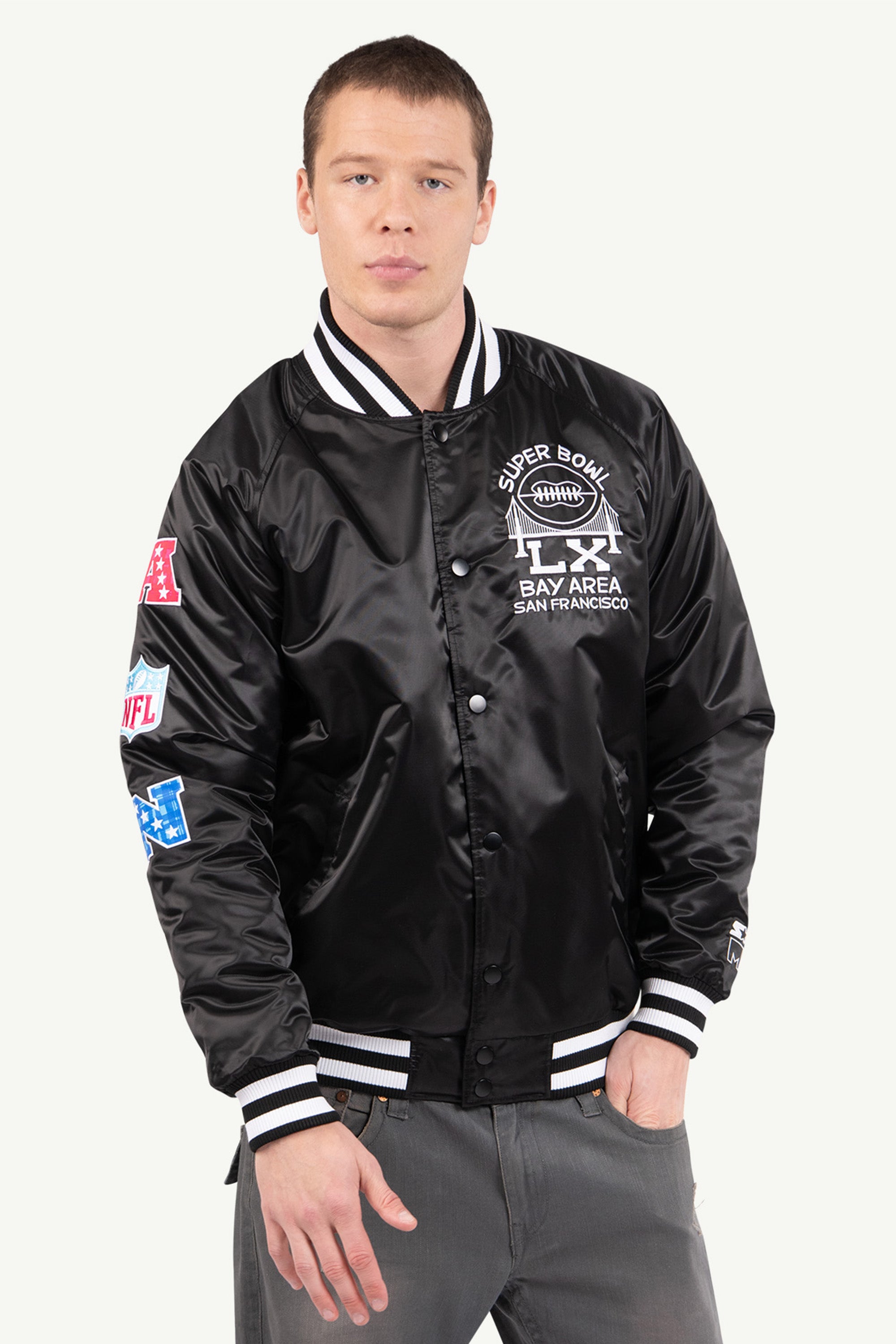 MENS SUPER BOWL LX VARSITY JACKET View 1 | NFL SUPER BOWL LX MENS SUPER BOWL LX VARSITY JACKET View 1 | NFL SUPER BOWL LX