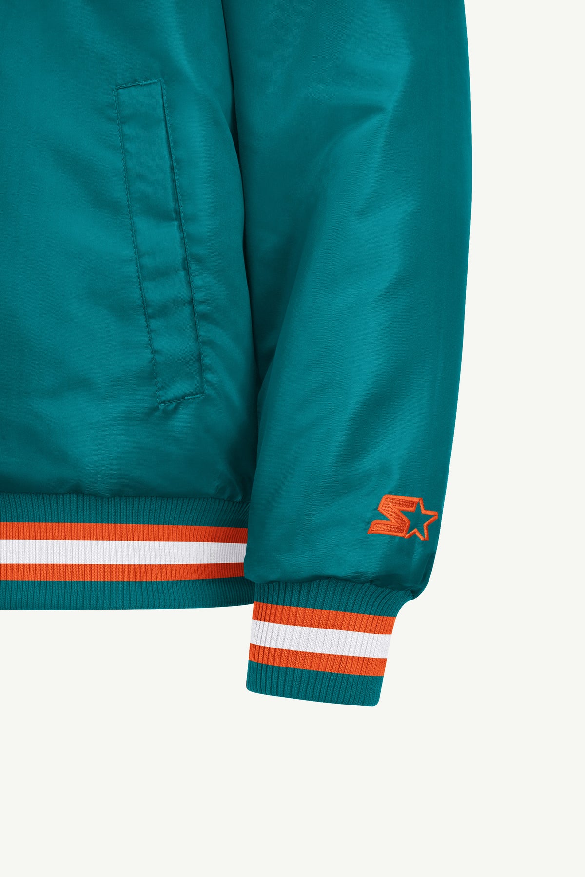 MENS MIAMI DOLPHINS COURTSIDE VARSITY JACKET View 4 MENS MIAMI DOLPHINS COURTSIDE VARSITY JACKET View 4
