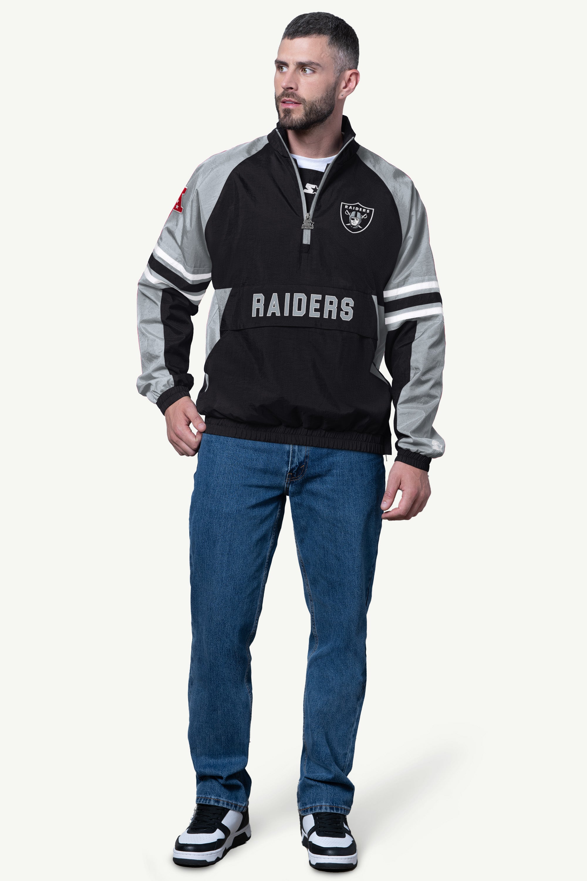 MENS LAS VEGAS RAIDERS WINDBREAKER View 3 | Las Vegas Raiders MENS LAS VEGAS RAIDERS WINDBREAKER View 3 | Las Vegas Raiders