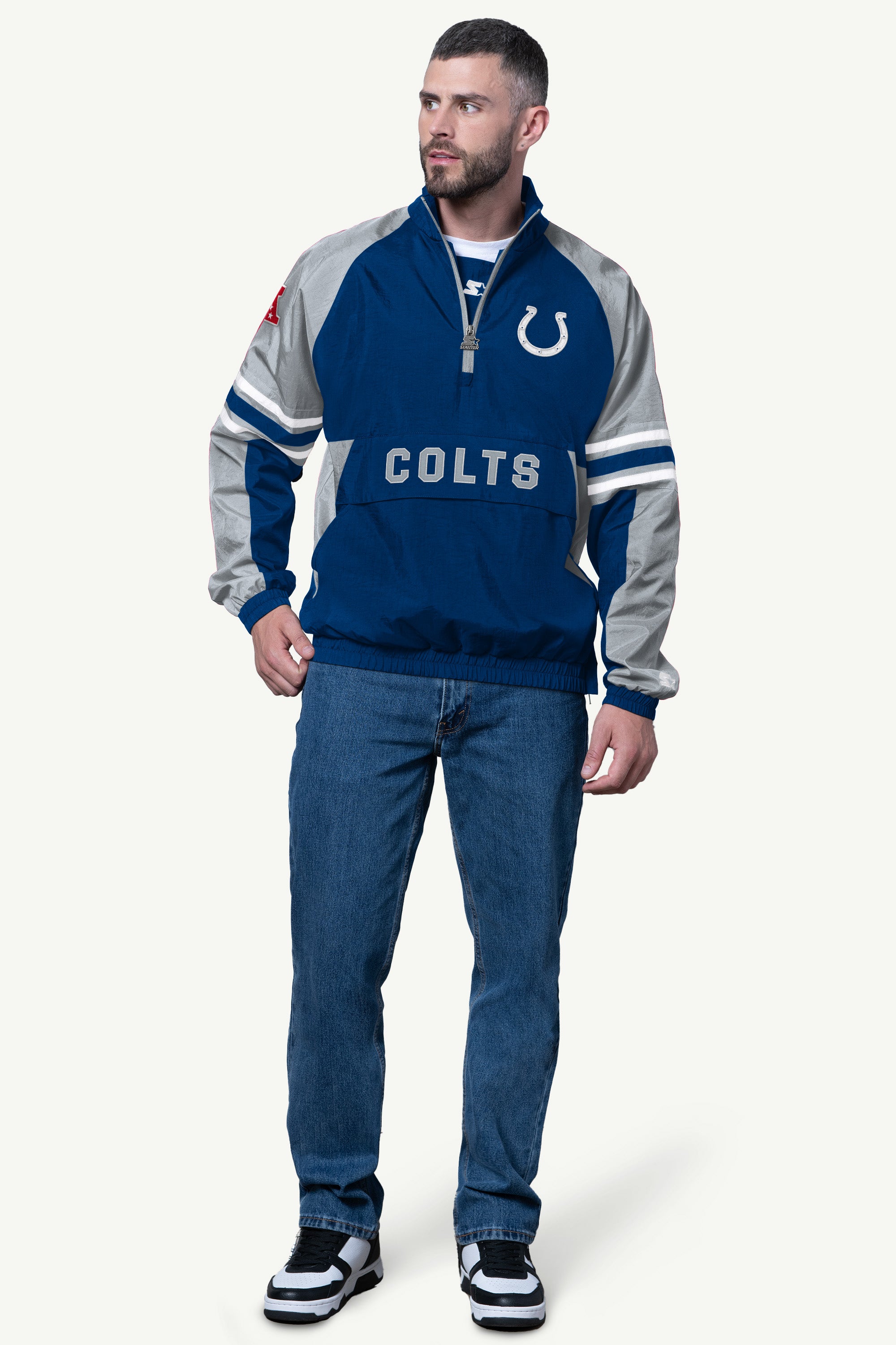 MENS INDIANAPOLIS COLTS WINDBREAKER View 3 MENS INDIANAPOLIS COLTS WINDBREAKER View 3