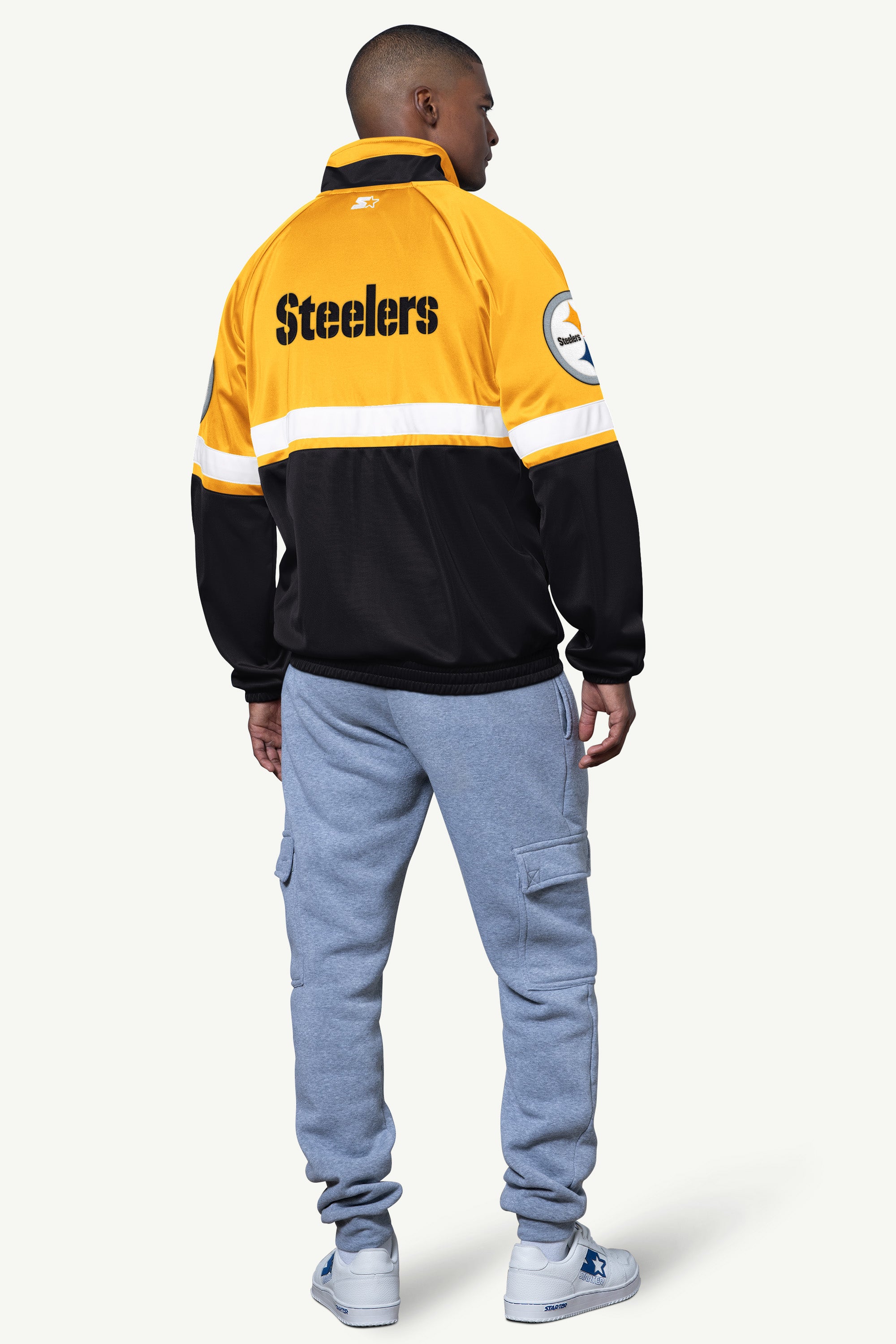 MENS PITTSBURGH STEELERS VETERAN TRACK JACKET View 2 MENS PITTSBURGH STEELERS VETERAN TRACK JACKET View 2