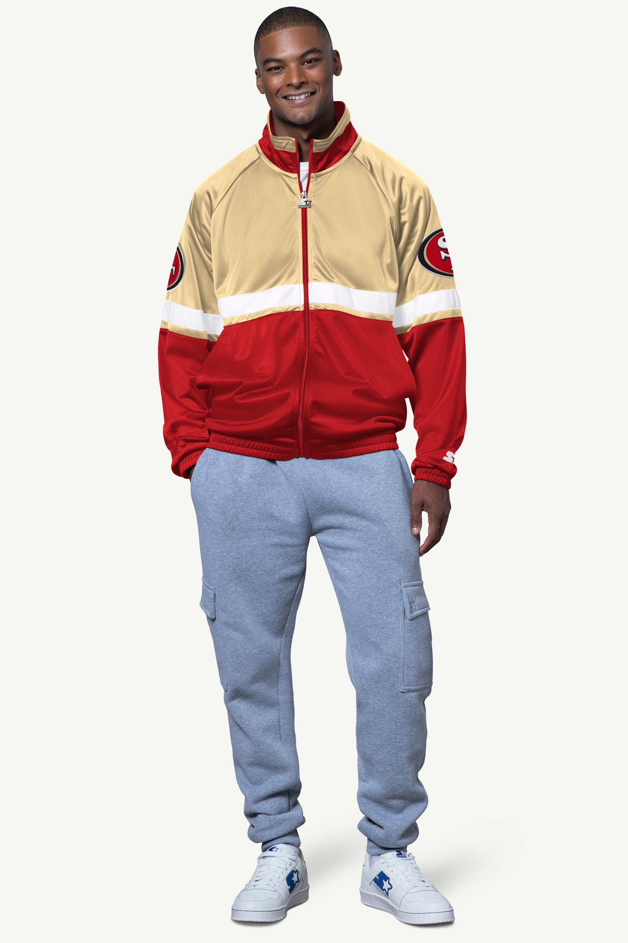 MENS SAN FRANCISCO 49ERS VETERAN TRACK JACKET View 3 | NFL MENS SAN FRANCISCO 49ERS VETERAN TRACK JACKET View 3 | NFL