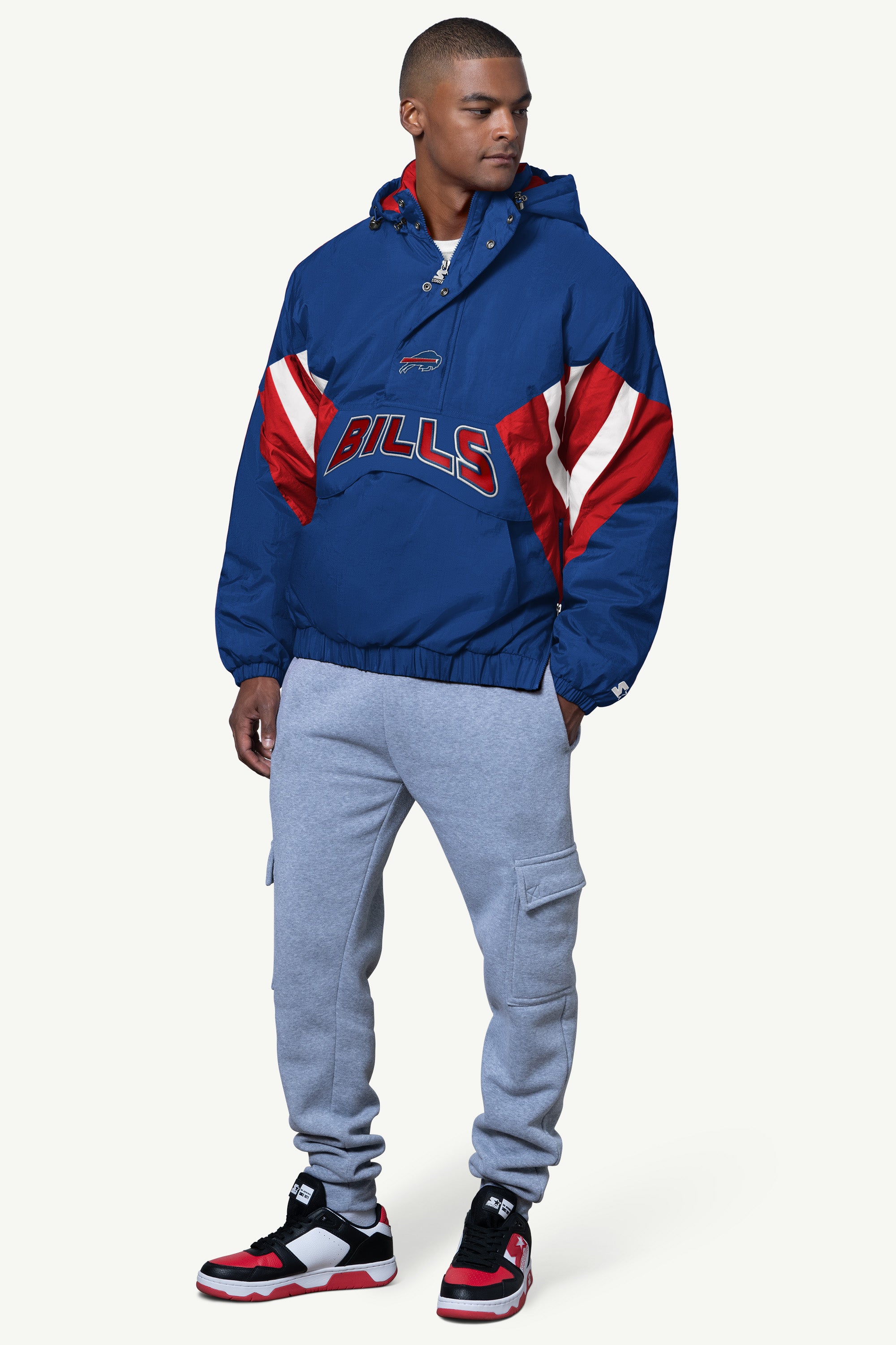 MENS BUFFALO BILLS LINE UP BREAKAWAY CRINKLE POPOVER View 3 | NFL MENS BUFFALO BILLS LINE UP BREAKAWAY CRINKLE POPOVER View 3 | NFL