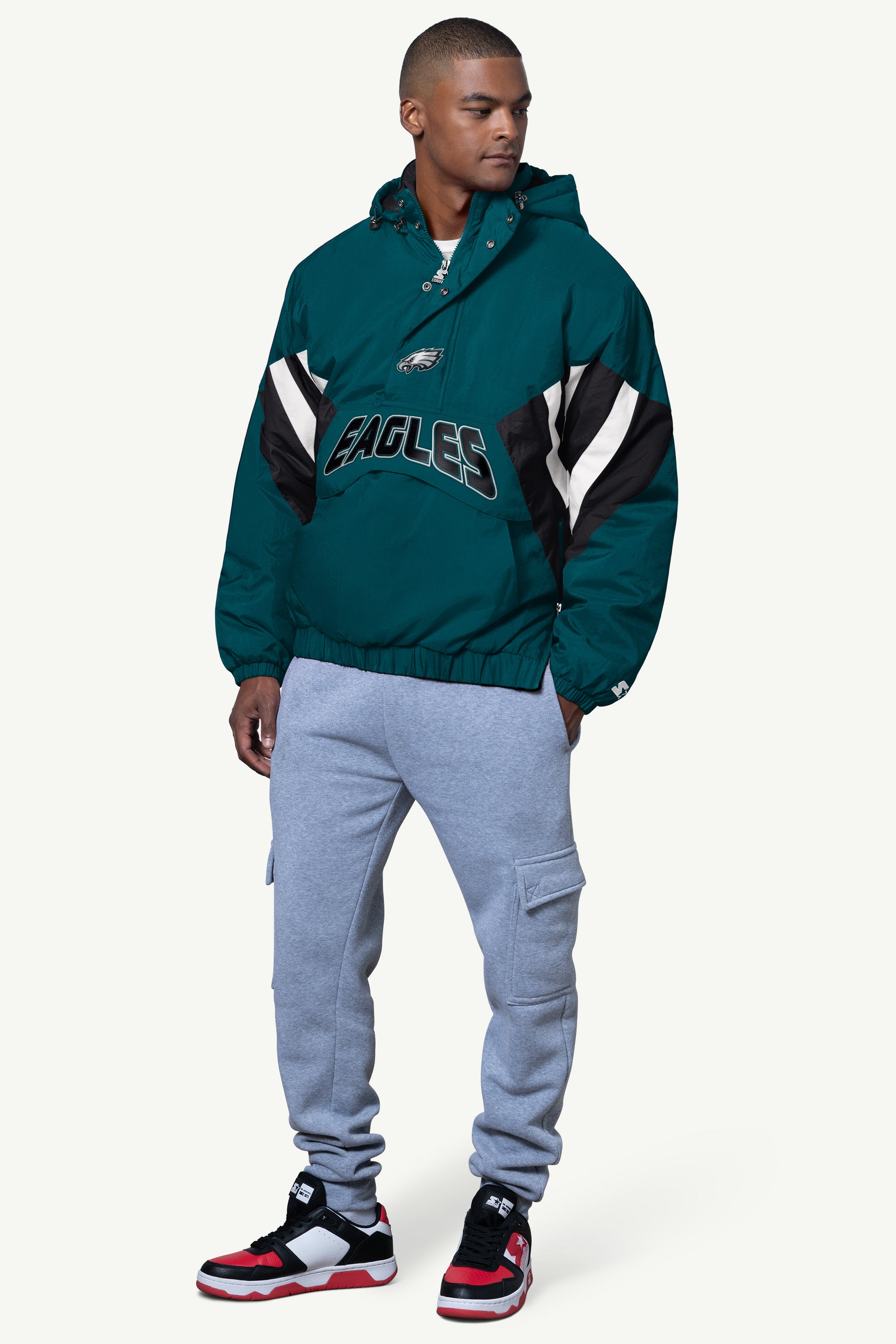 MENS PHILADELPHIA EAGLES LINE UP BREAKAWAY CRINKLE POPOVER View 3 | NFL MENS PHILADELPHIA EAGLES LINE UP BREAKAWAY CRINKLE POPOVER View 3 | NFL