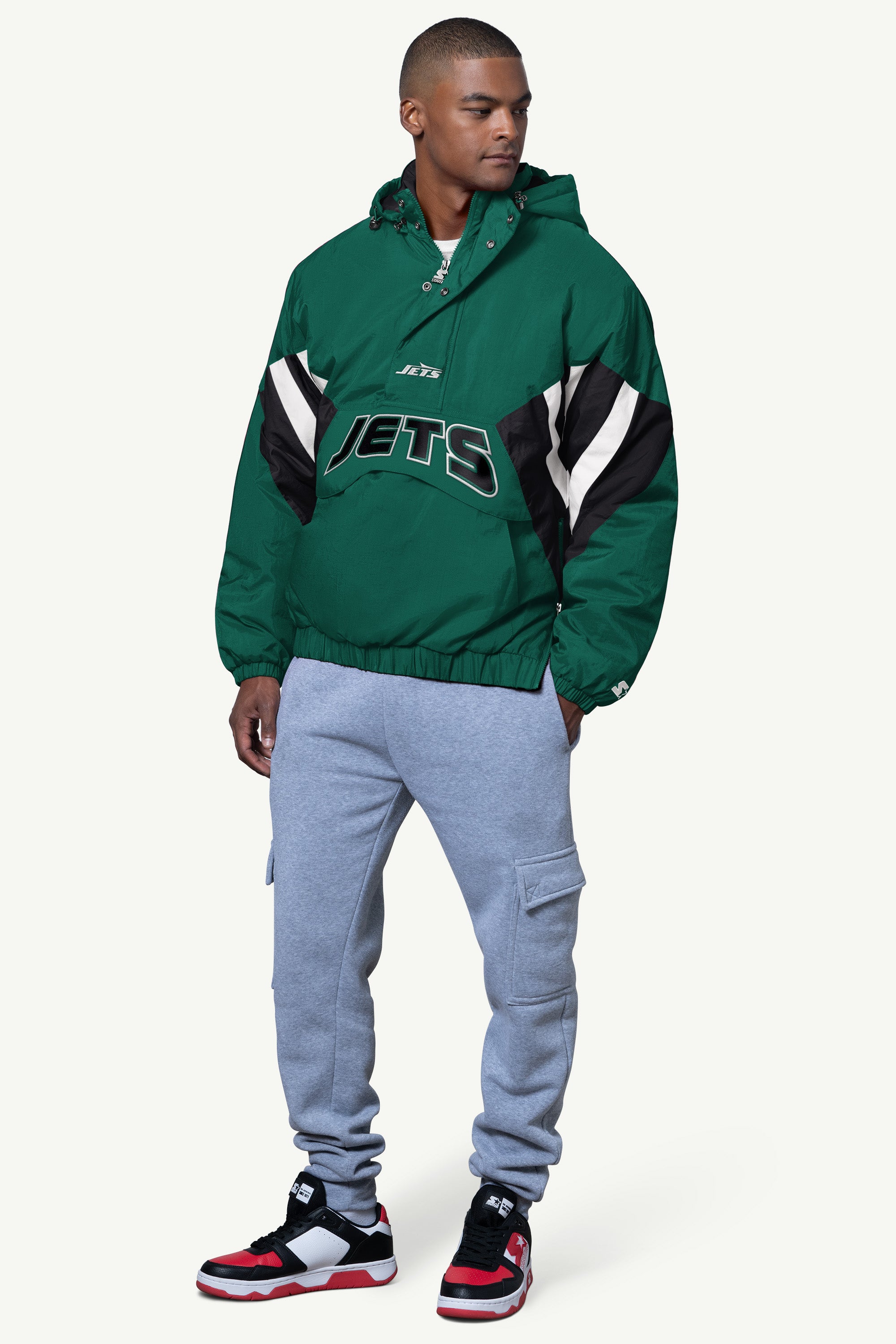 MENS NEW YORK JETS LINE UP BREAKAWAY CRINKLE POPOVER View 3 | NFL MENS NEW YORK JETS LINE UP BREAKAWAY CRINKLE POPOVER View 3 | NFL