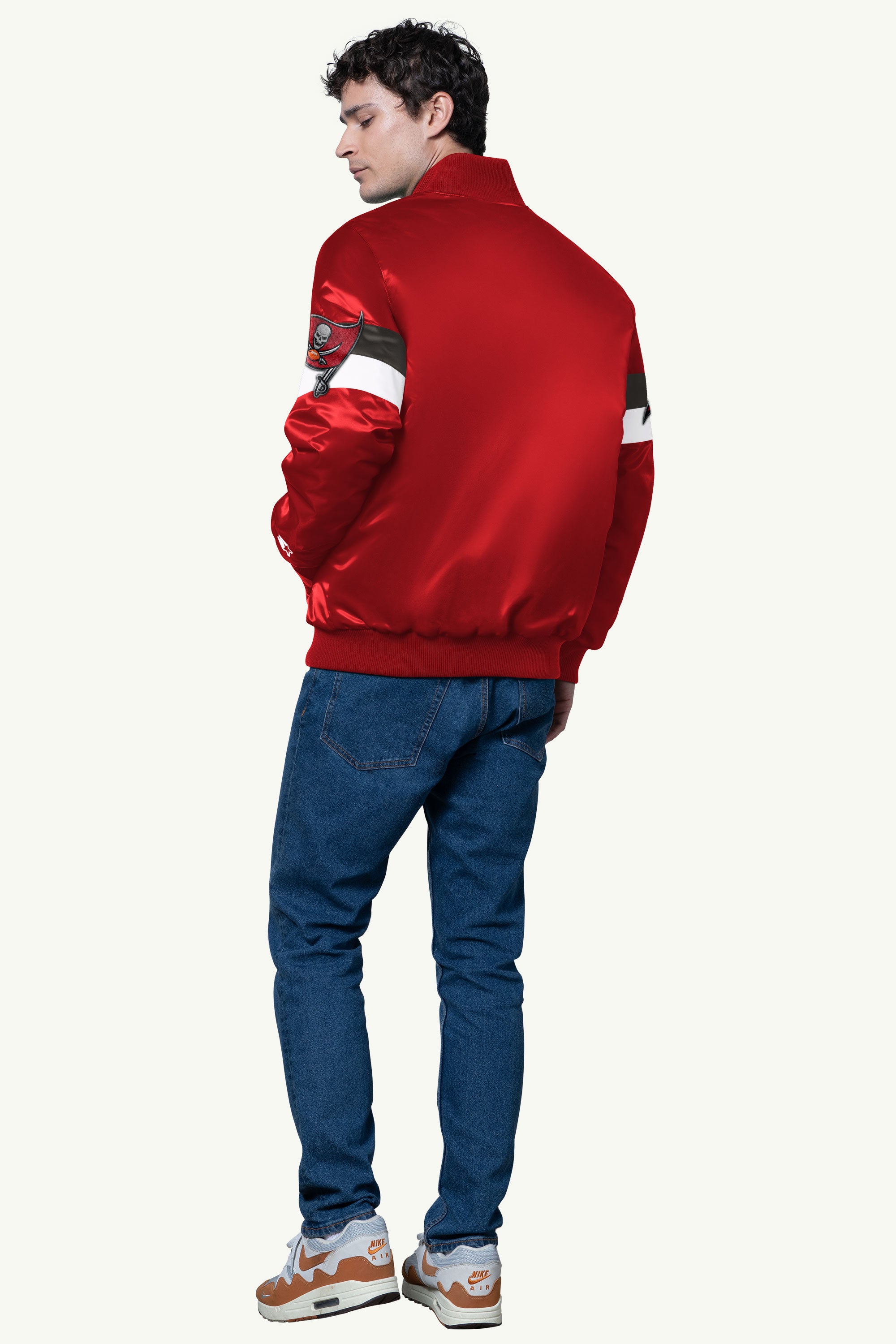 MENS TAMPA BAY BUCCANEERS TRIPLE OPTION SATIN VARSITY JACKET View 2 | Men's Jackets MENS TAMPA BAY BUCCANEERS TRIPLE OPTION SATIN VARSITY JACKET View 2 | Men's Jackets
