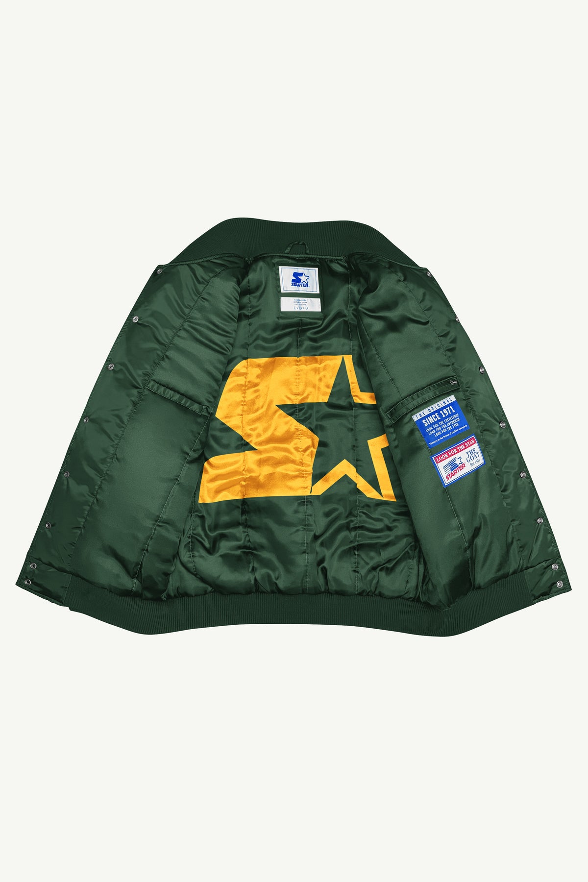 MENS GREEN BAY PACKERS BIG FAN SATIN VARSITY JACKET View 7 MENS GREEN BAY PACKERS BIG FAN SATIN VARSITY JACKET View 7