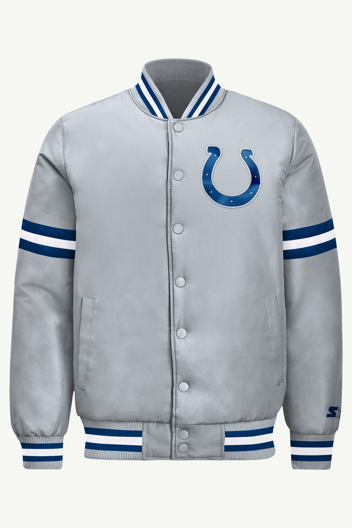 MENS INDIANAPOLIS COLTS COURTSIDE VARSITY JACKET View 2 MENS INDIANAPOLIS COLTS COURTSIDE VARSITY JACKET View 2