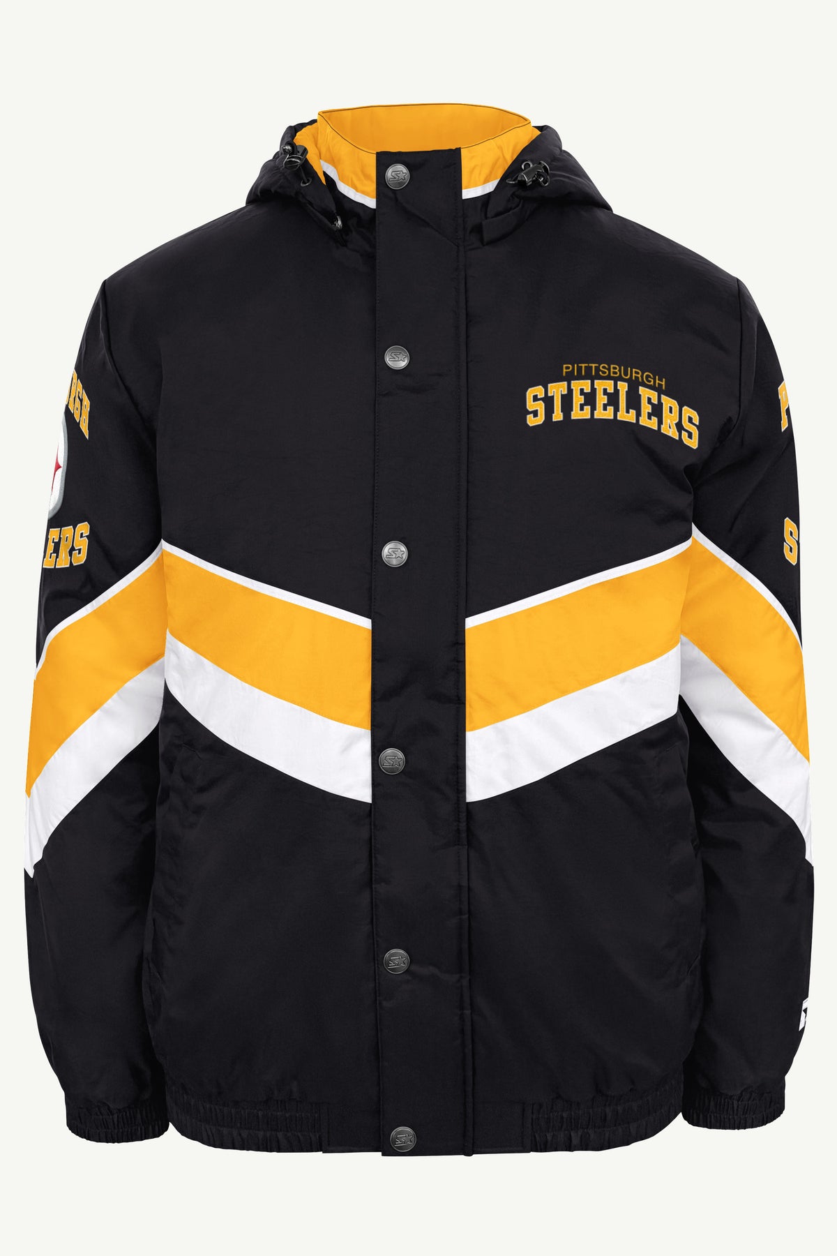 MENS PITTSBURGH STEELERS CHEVRON FULL ZIP JACKET View 2 MENS PITTSBURGH STEELERS CHEVRON FULL ZIP JACKET View 2