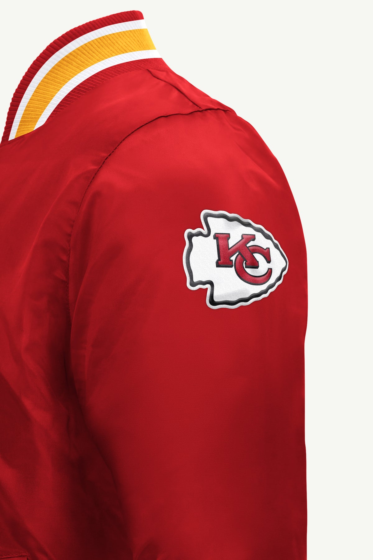 MENS KANSAS CITY CHIEFS ACROSS SATIN VARSITY JACKET View 4 | STARTER JACKETS MENS KANSAS CITY CHIEFS ACROSS SATIN VARSITY JACKET View 4 | STARTER JACKETS