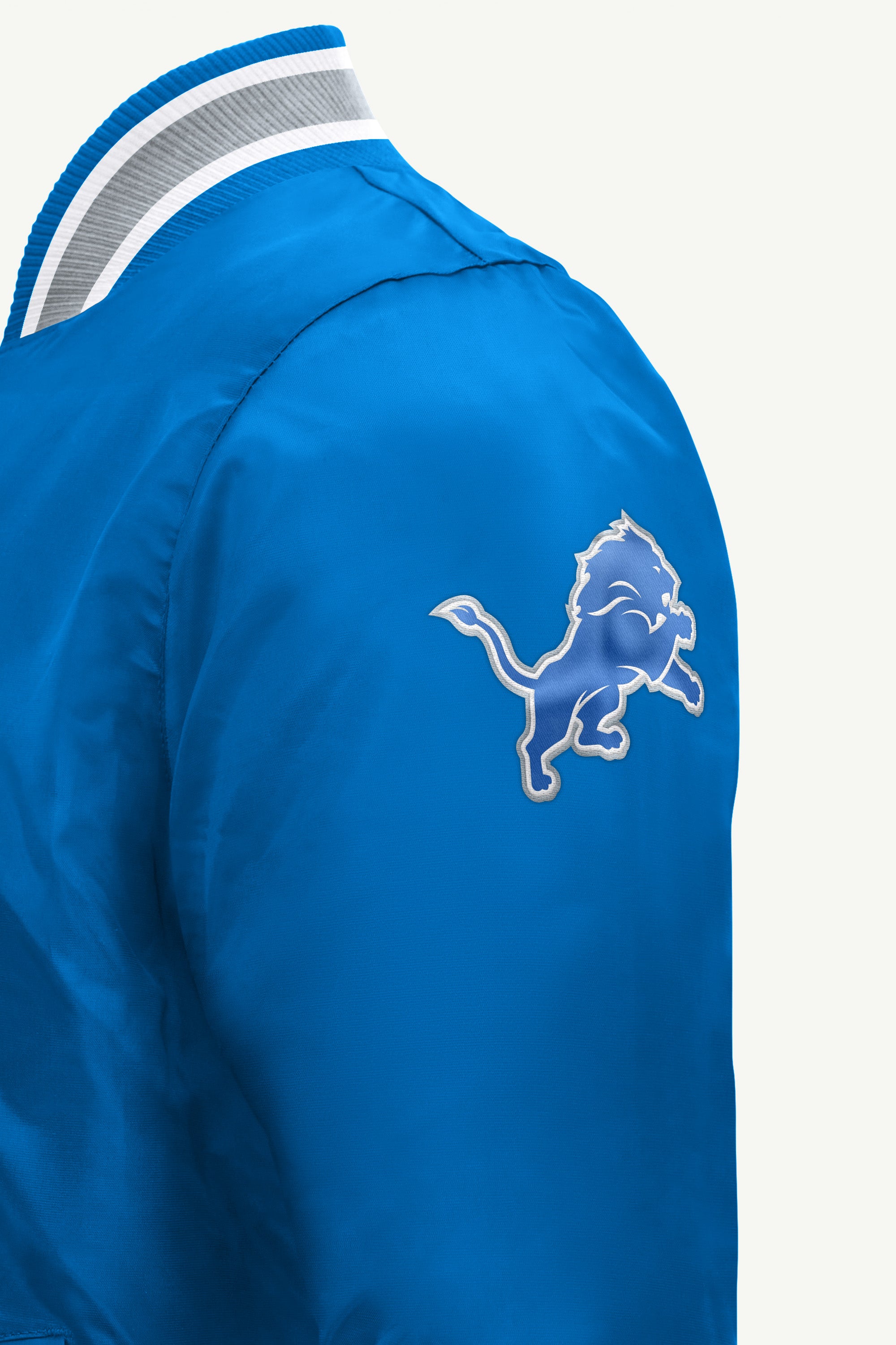 MENS DETROIT LIONS ACROSS SATIN VARSITY JACKET View 4 | STARTER JACKETS MENS DETROIT LIONS ACROSS SATIN VARSITY JACKET View 4 | STARTER JACKETS