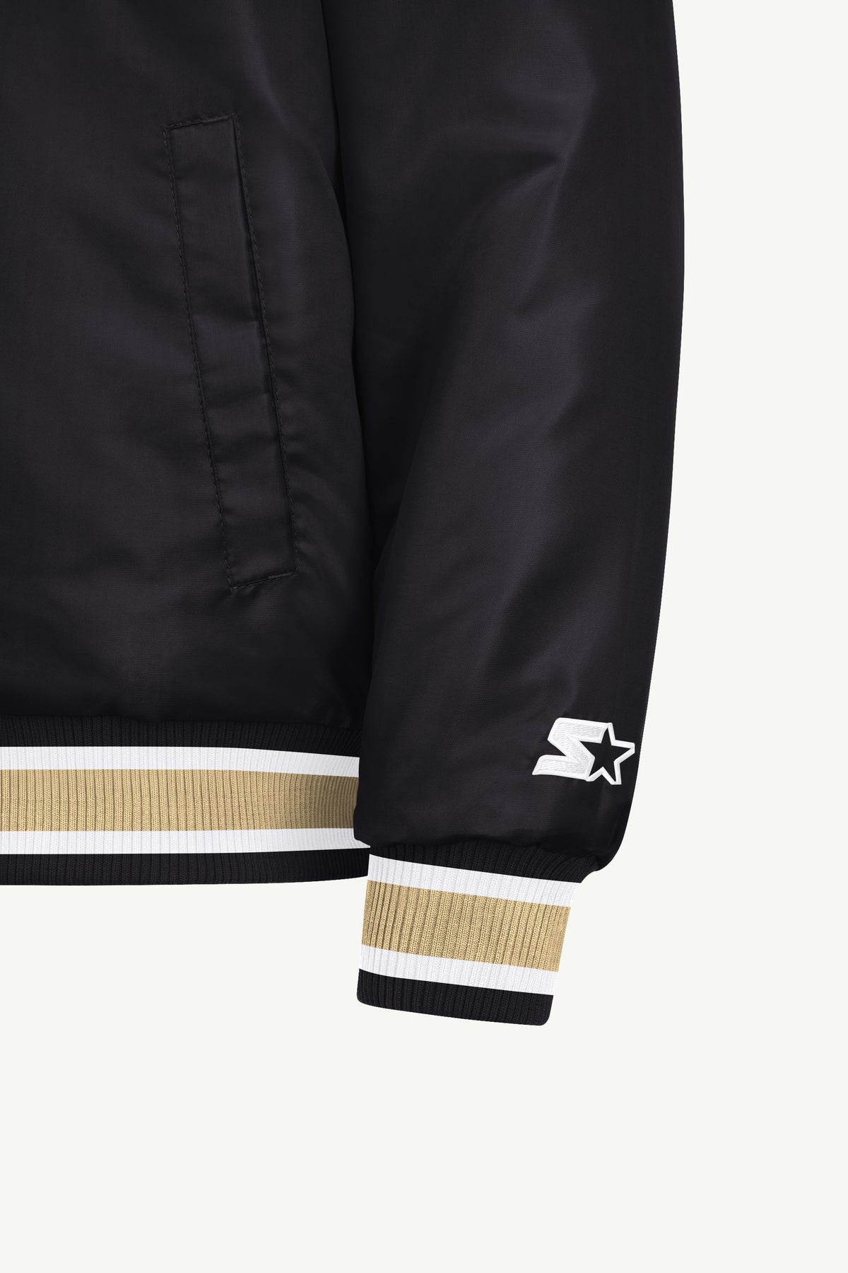 MENS NEW ORLEANS SAINTS ACROSS SATIN VARSITY JACKET View 5 MENS NEW ORLEANS SAINTS ACROSS SATIN VARSITY JACKET View 5