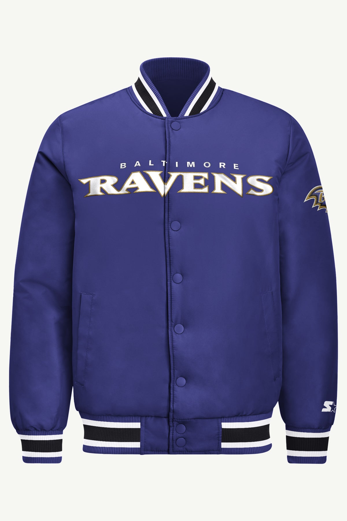 MENS BALTIMORE RAVENS ACROSS SATIN VARSITY JACKET View 2 | Men's Starter Jackets MENS BALTIMORE RAVENS ACROSS SATIN VARSITY JACKET View 2 | Men's Starter Jackets