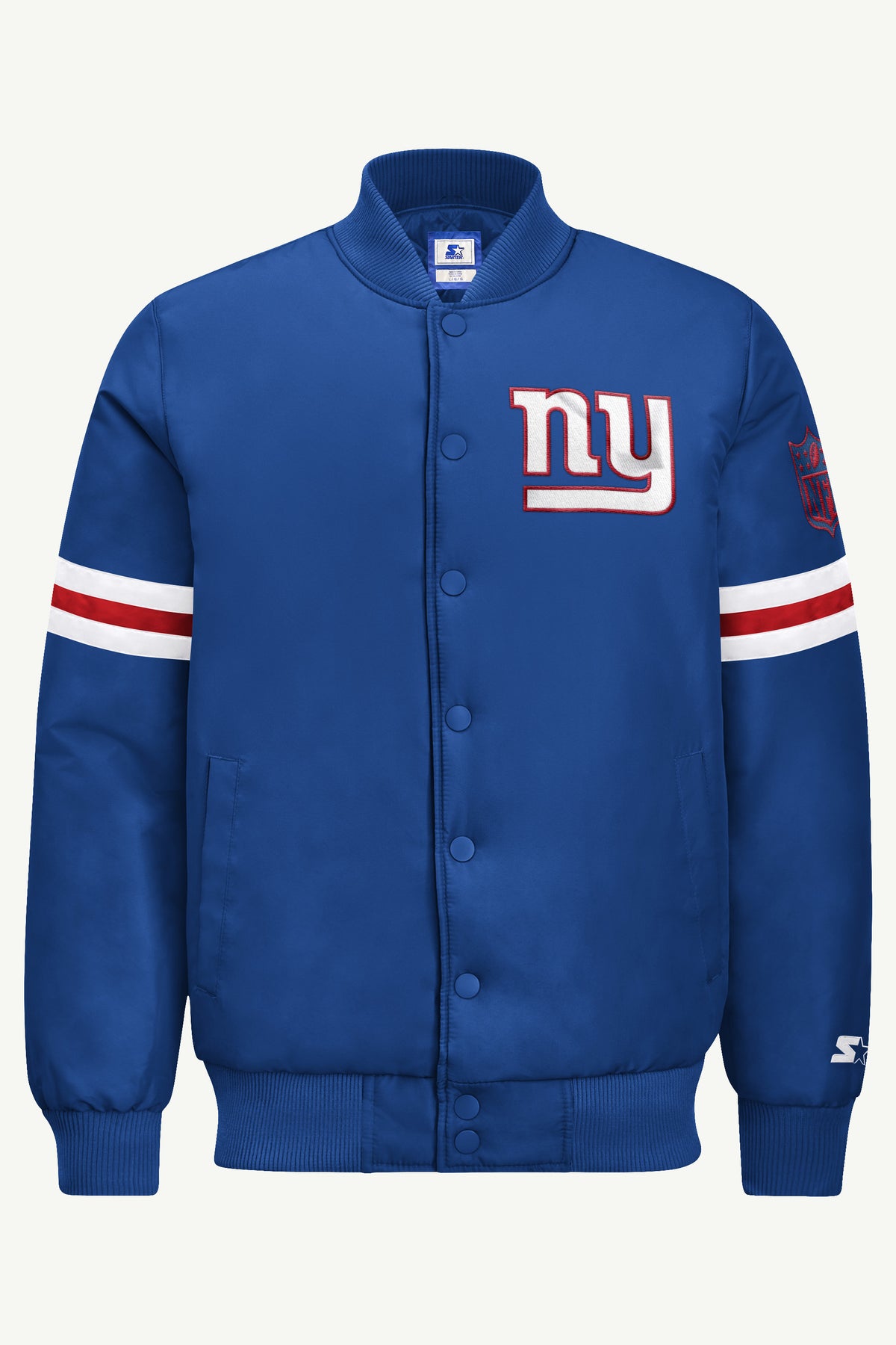 MENS NEW YORK GIANTS STRIPE SLEEVE VARSITY JACKET View 2 | STARTER JACKETS MENS NEW YORK GIANTS STRIPE SLEEVE VARSITY JACKET View 2 | STARTER JACKETS
