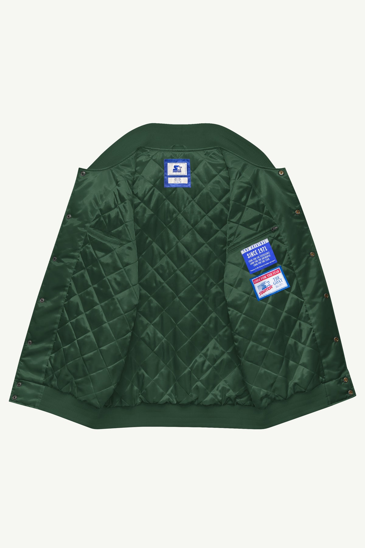 MENS GREEN BAY PACKERS STRIPE SLEEVE VARSITY JACKET View 6 | STARTER JACKETS MENS GREEN BAY PACKERS STRIPE SLEEVE VARSITY JACKET View 6 | STARTER JACKETS