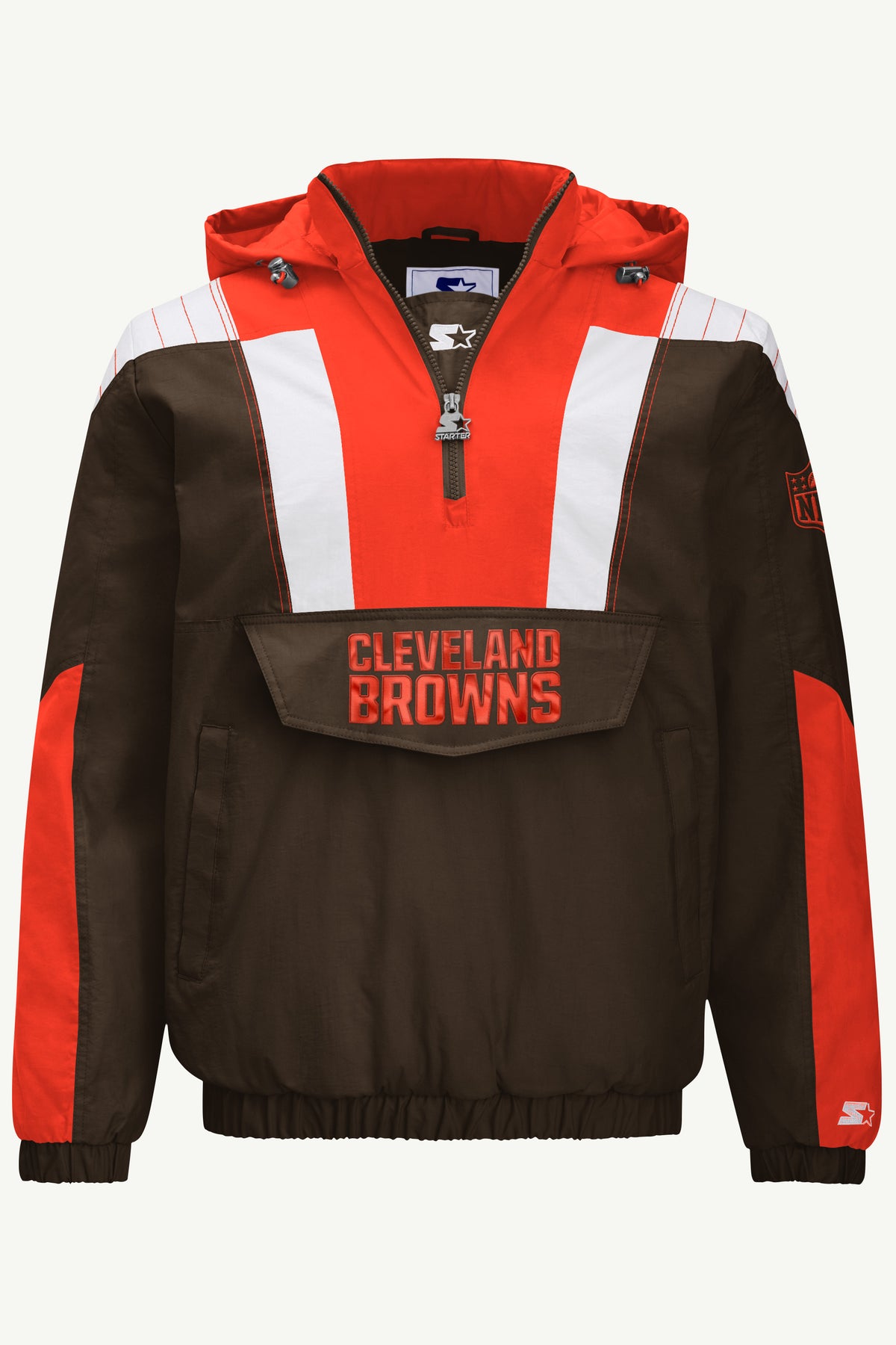 MENS CLEVELAND BROWNS CLASSIC BREAKAWAY JACKET View 2 MENS CLEVELAND BROWNS CLASSIC BREAKAWAY JACKET View 2