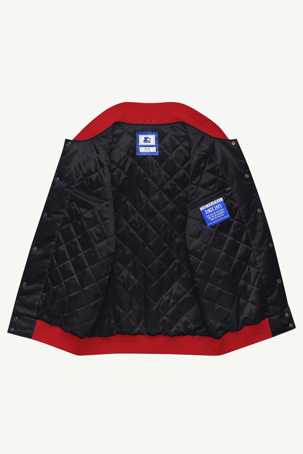 MENS KANSAS CITY CHIEFS ACROSS SATIN VARSITY JACKET View 6 MENS KANSAS CITY CHIEFS ACROSS SATIN VARSITY JACKET View 6