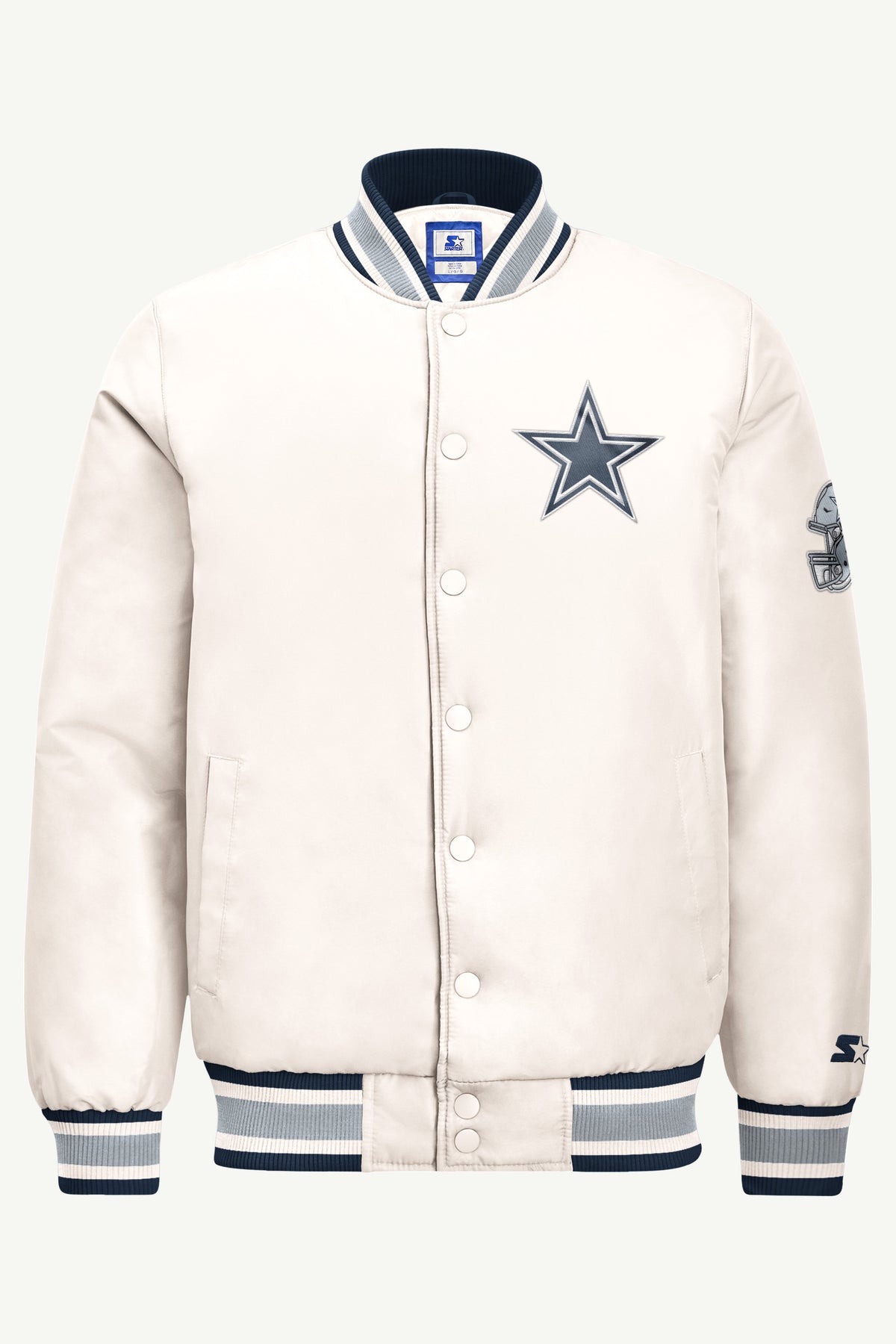 MENS DALLAS COWBOYS GAME DAY SATIN VARSITY JACKET View 2 | STARTER JACKETS MENS DALLAS COWBOYS GAME DAY SATIN VARSITY JACKET View 2 | STARTER JACKETS