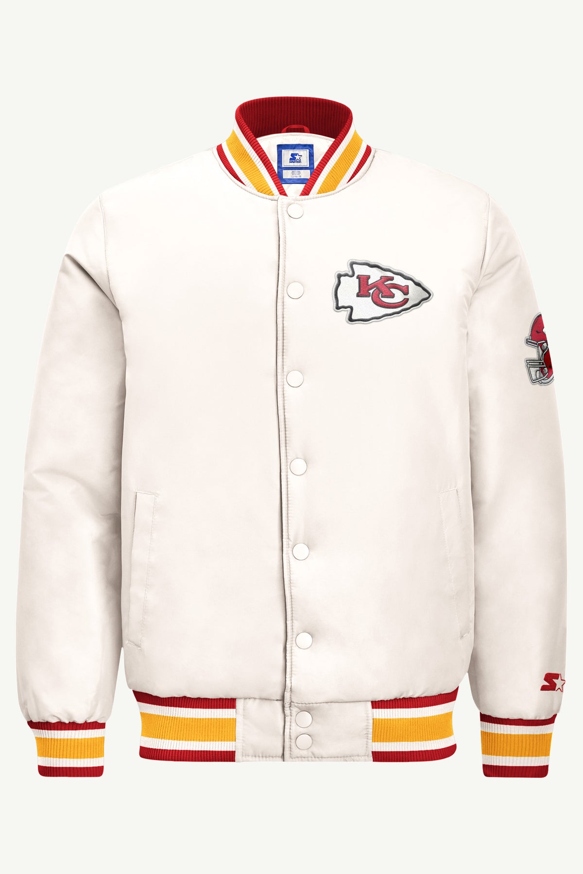 MENS KANSAS CITY CHIEFS GAME DAY SATIN VARSITY JACKET View 2 | STARTER JACKETS MENS KANSAS CITY CHIEFS GAME DAY SATIN VARSITY JACKET View 2 | STARTER JACKETS
