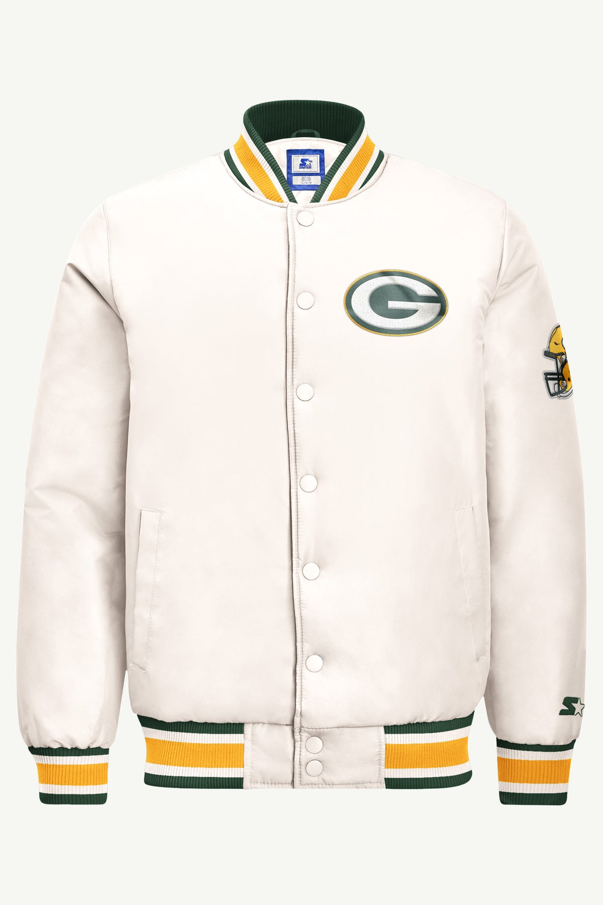 MENS GREEN BAY PACKERS GAME DAY SATIN VARSITY JACKET View 2 | STARTER JACKETS MENS GREEN BAY PACKERS GAME DAY SATIN VARSITY JACKET View 2 | STARTER JACKETS