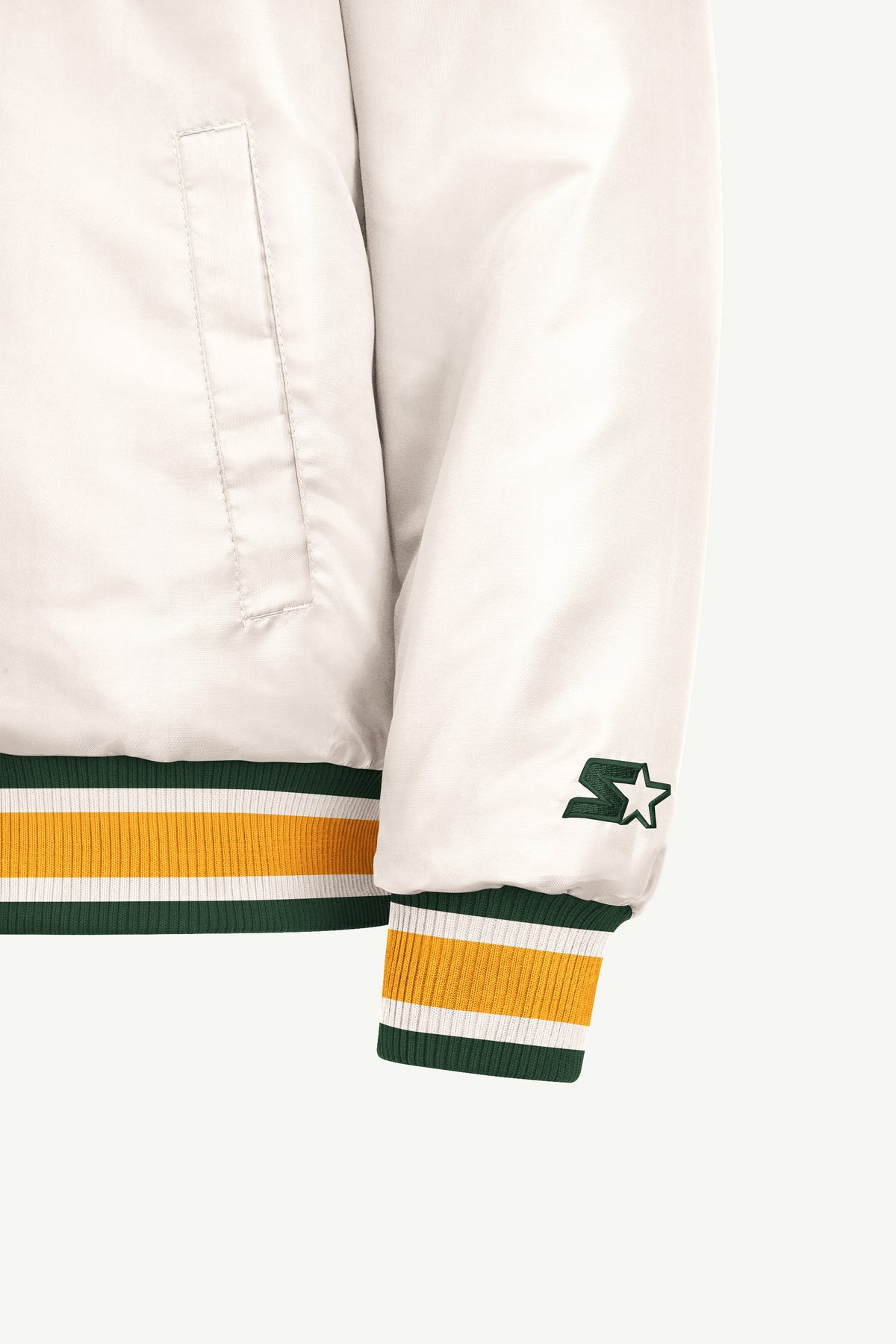 MENS GREEN BAY PACKERS GAME DAY SATIN VARSITY JACKET View 5 | STARTER JACKETS MENS GREEN BAY PACKERS GAME DAY SATIN VARSITY JACKET View 5 | STARTER JACKETS