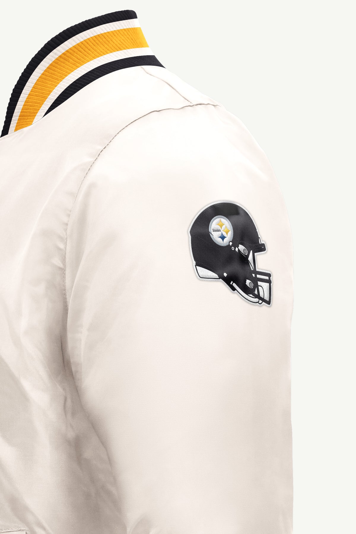 MENS PITTSBURGH STEELERS GAME DAY SATIN VARSITY JACKET View 4 MENS PITTSBURGH STEELERS GAME DAY SATIN VARSITY JACKET View 4