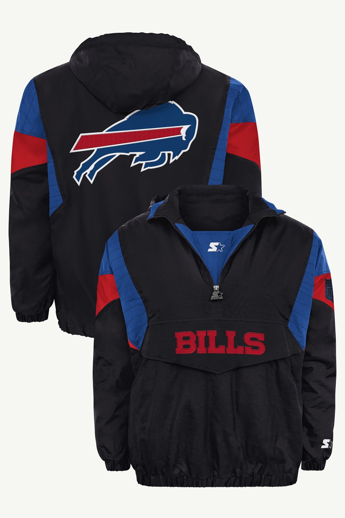 MENS BUFFALO BILLS BLACK BREAKAWAY JACKET View 1 MENS BUFFALO BILLS BLACK BREAKAWAY JACKET View 1