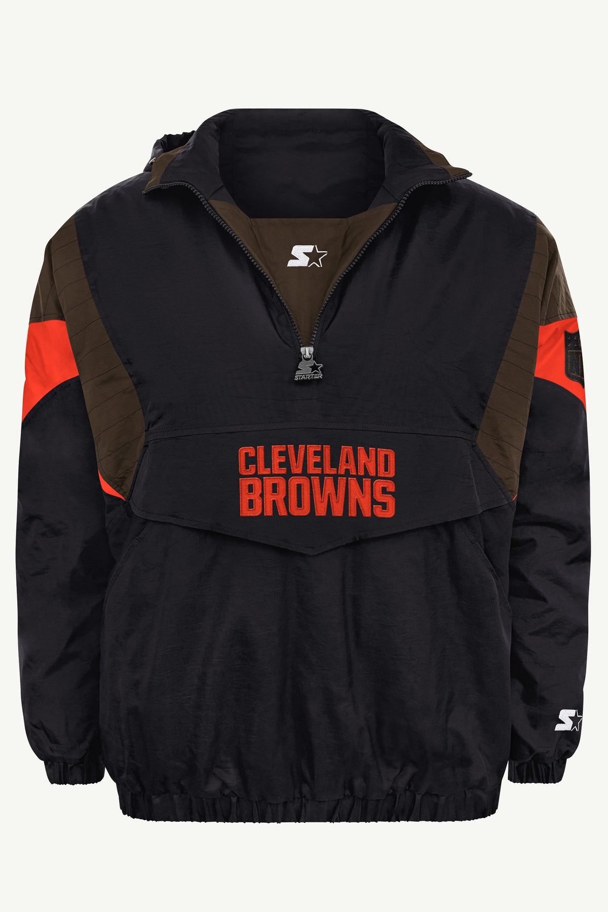 MENS CLEVELAND BROWNS BLACK BREAKAWAY JACKET View 2 MENS CLEVELAND BROWNS BLACK BREAKAWAY JACKET View 2