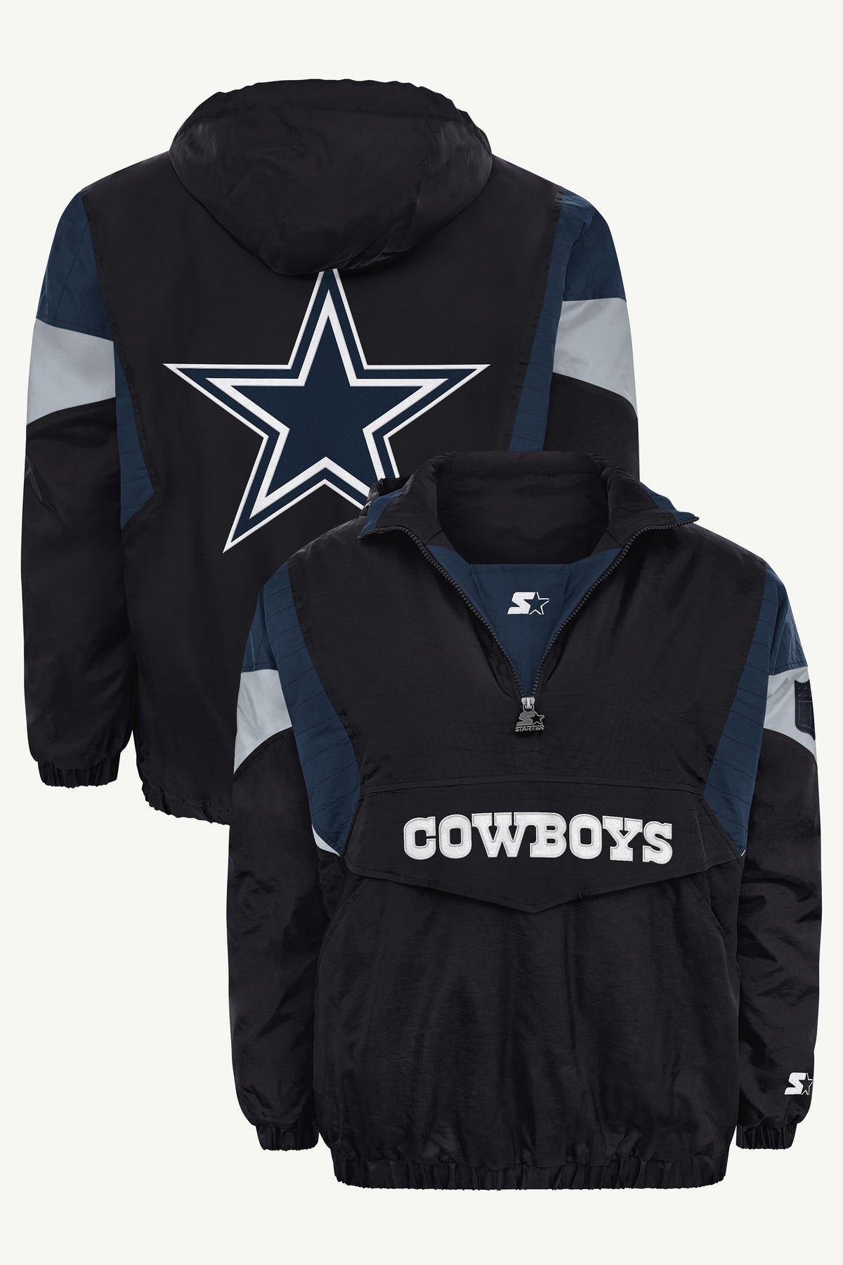 MENS DALLAS COWBOYS BLACK BREAKAWAY JACKET View 1 MENS DALLAS COWBOYS BLACK BREAKAWAY JACKET View 1