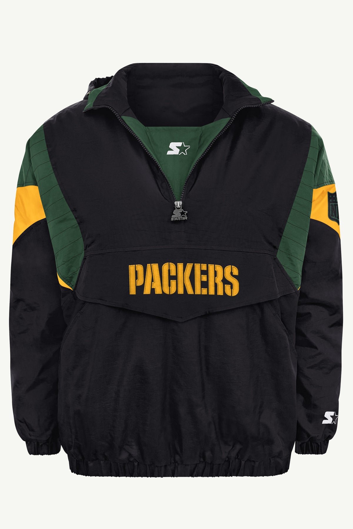 MENS GREEN BAY PACKERS BLACK BREAKAWAY JACKET View 2 MENS GREEN BAY PACKERS BLACK BREAKAWAY JACKET View 2