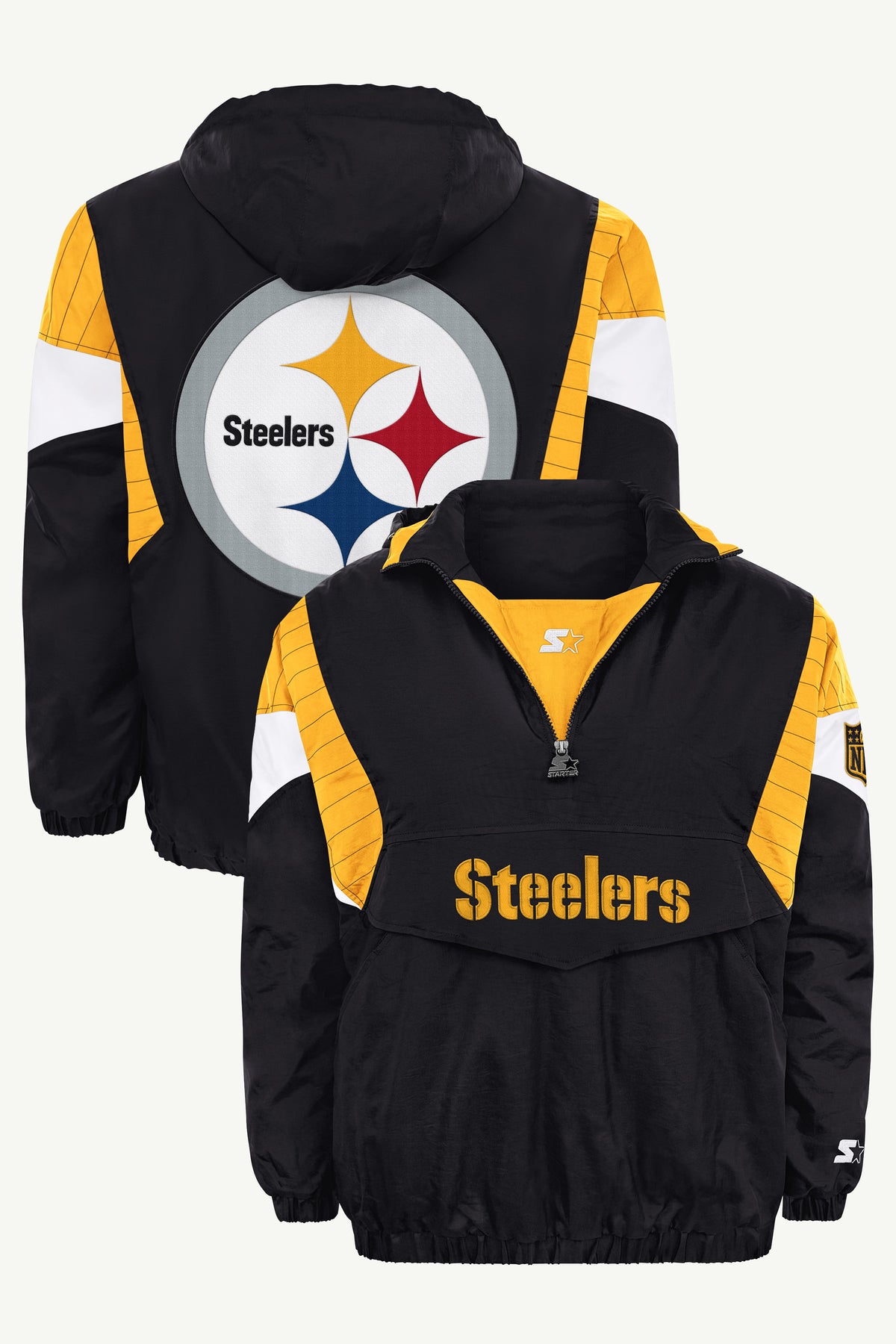 MENS PITTSBURGH STEELERS BLACK BREAKAWAY JACKET View 1 | Pittsburgh Steelers MENS PITTSBURGH STEELERS BLACK BREAKAWAY JACKET View 1 | Pittsburgh Steelers