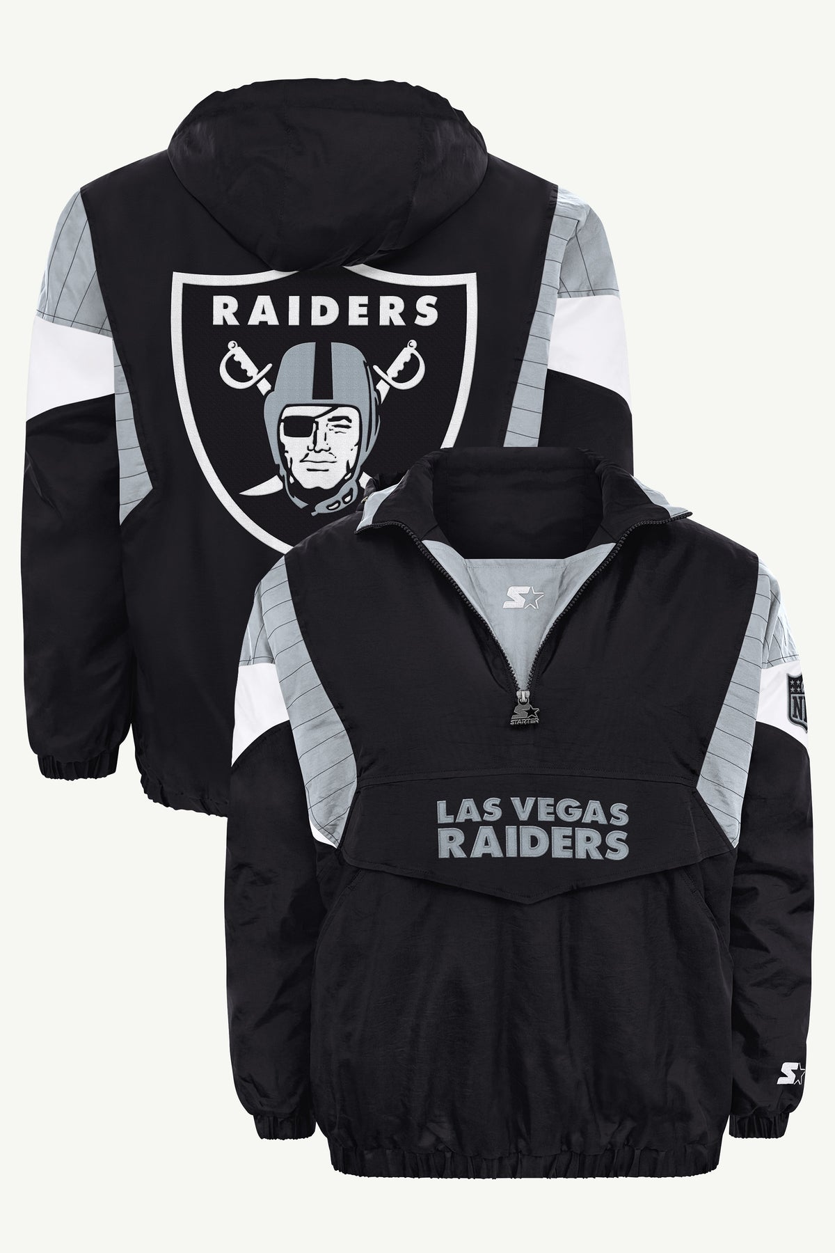 MENS LAS VEGAS RAIDERS BLACK BREAKAWAY JACKET View 1 MENS LAS VEGAS RAIDERS BLACK BREAKAWAY JACKET View 1