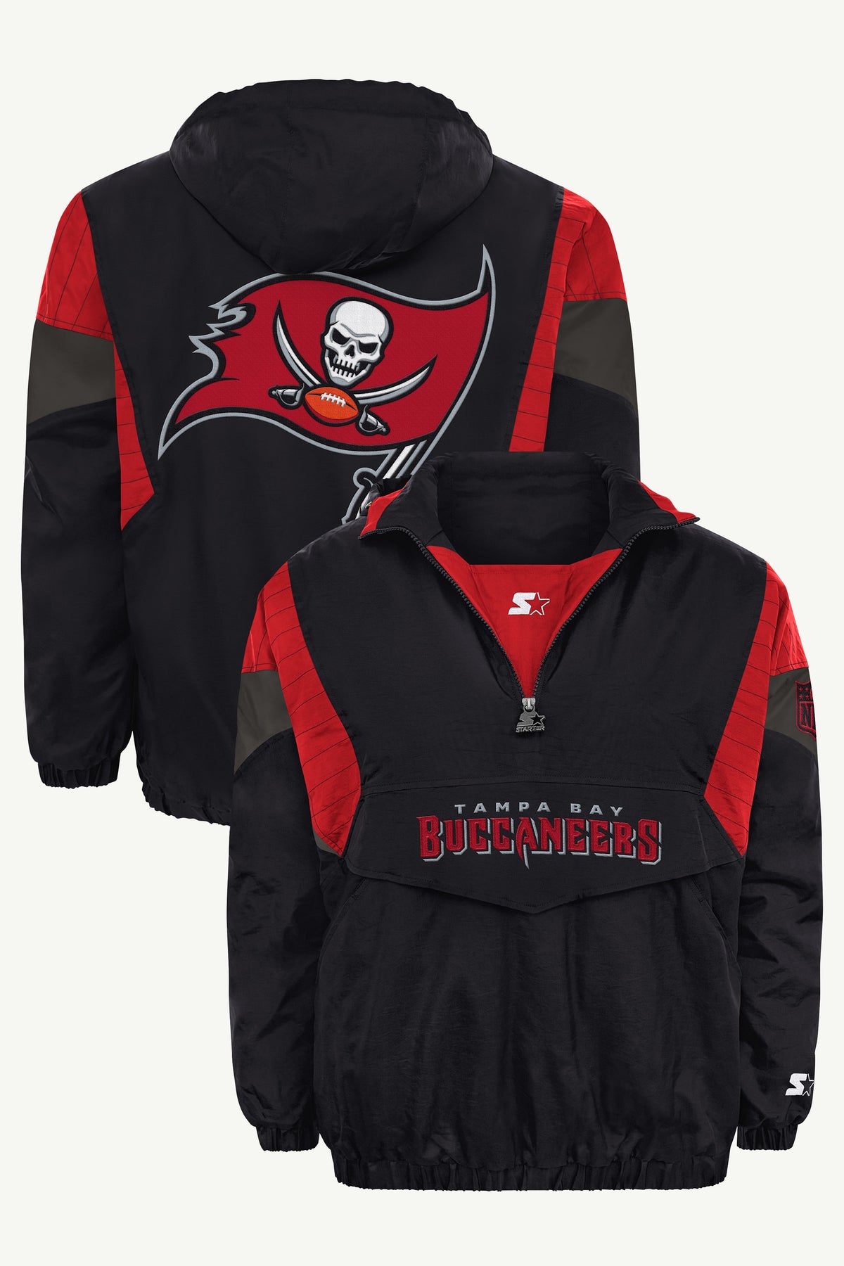 MENS TAMPA BAY BUCANEERS BLACK BREAKAWAY JACKET View 1 MENS TAMPA BAY BUCANEERS BLACK BREAKAWAY JACKET View 1