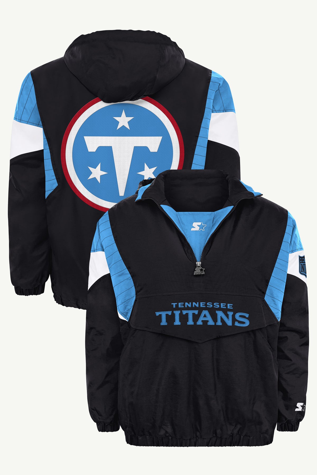 MENS TENNESSEE TITANS BLACK BREAKAWAY JACKET View 1 MENS TENNESSEE TITANS BLACK BREAKAWAY JACKET View 1