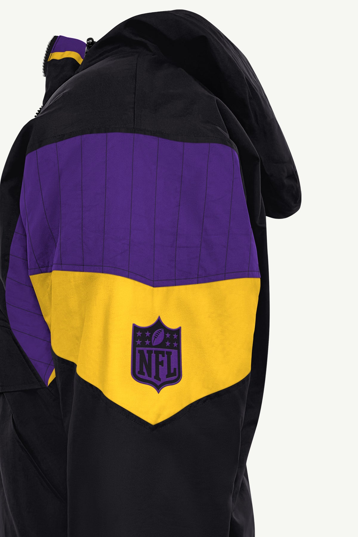 MENS MINNESOTA VIKINGS BLACK BREAKAWAY JACKET View 5 MENS MINNESOTA VIKINGS BLACK BREAKAWAY JACKET View 5