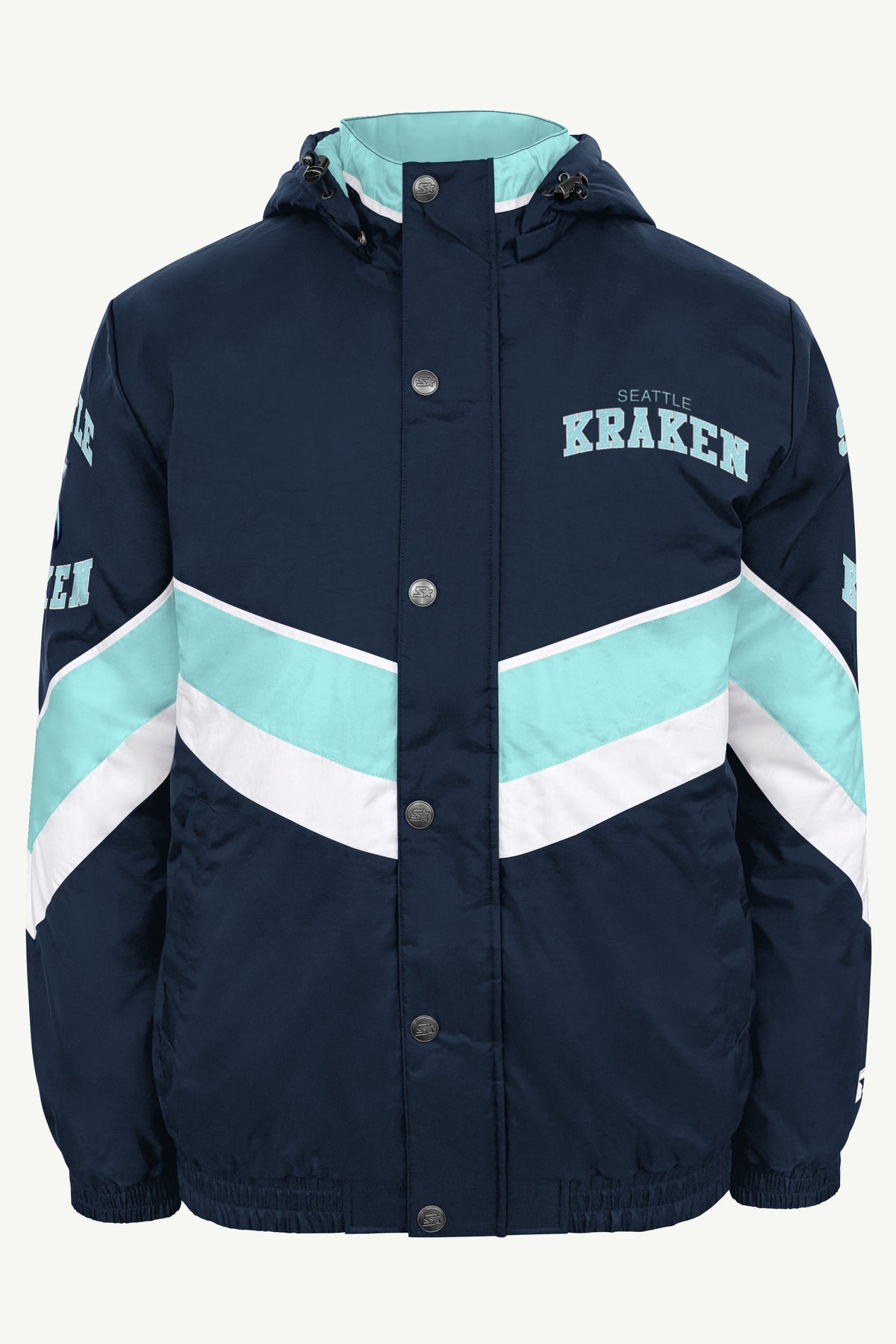 MENS SEATTLE KRAKEN CHEVRON FULL ZIP JACKET View 2 MENS SEATTLE KRAKEN CHEVRON FULL ZIP JACKET View 2