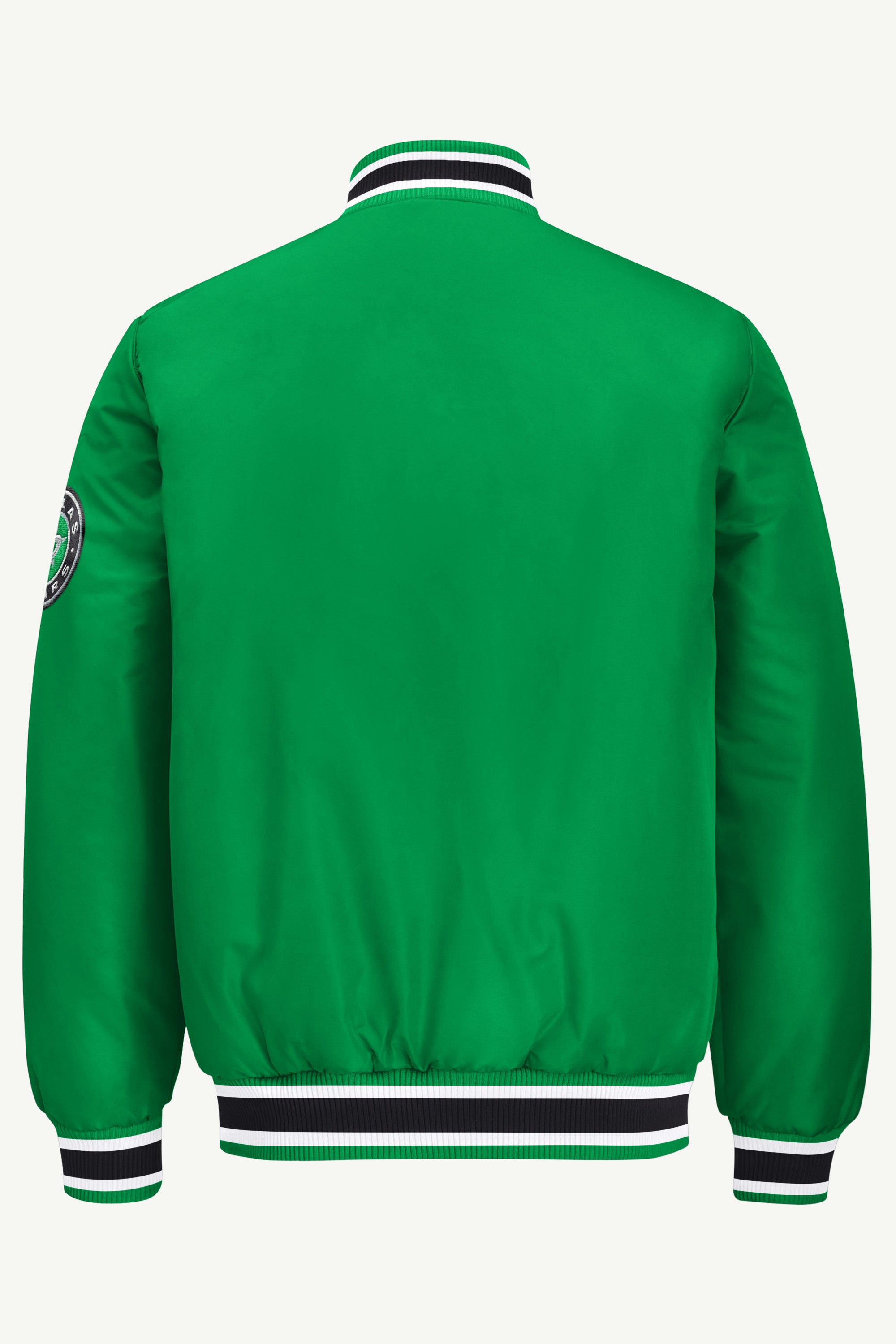 MENS DALLAS STARS GAME DAY SATIN VARSITY JACKET View 3 MENS DALLAS STARS GAME DAY SATIN VARSITY JACKET View 3