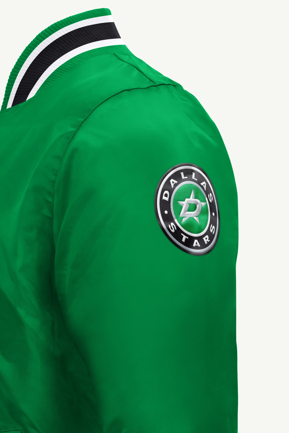 MENS DALLAS STARS GAME DAY SATIN VARSITY JACKET View 4 MENS DALLAS STARS GAME DAY SATIN VARSITY JACKET View 4