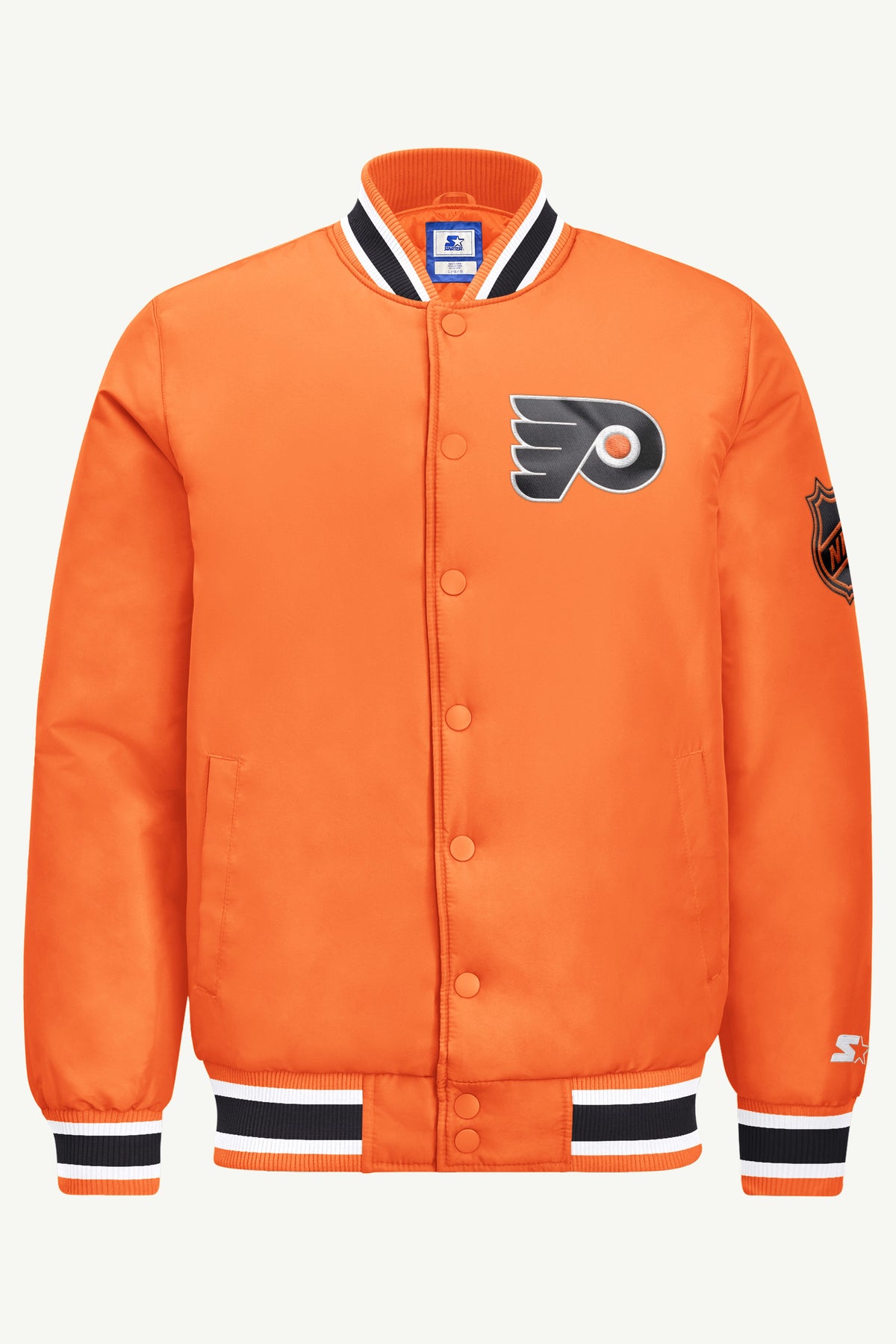 MENS PHILADELPHIA FLYERS GAME DAY SATIN VARSITY JACKET View 2 MENS PHILADELPHIA FLYERS GAME DAY SATIN VARSITY JACKET View 2