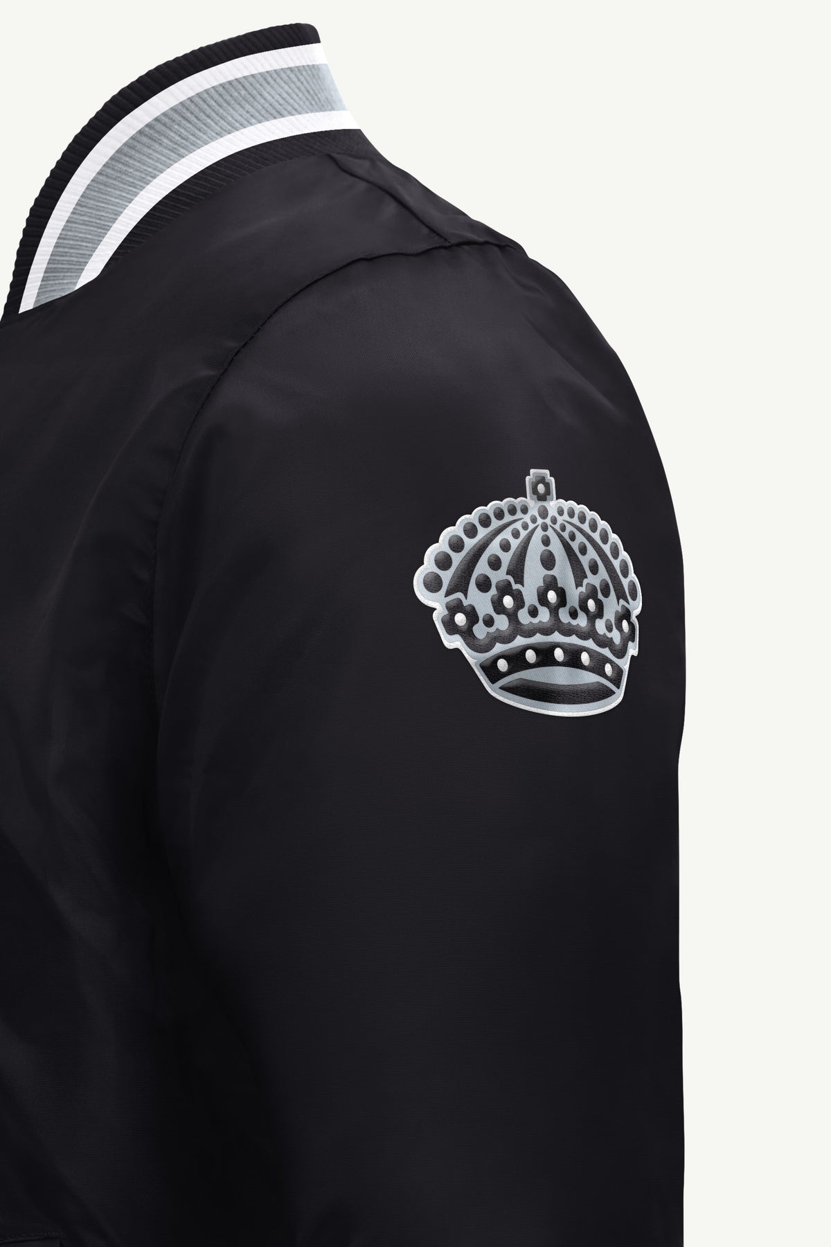 MENS LOS ANGELES KINGS GAME DAY SATIN VARSITY JACKET View 4 MENS LOS ANGELES KINGS GAME DAY SATIN VARSITY JACKET View 4